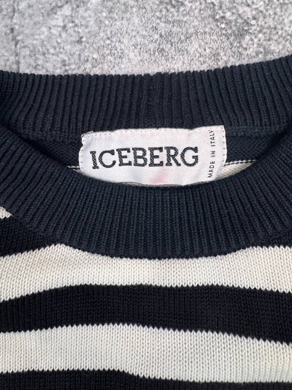 Icebreaker Iceberg Men Black White Striped Knit Sweater Crewneck SizeXL Size US XL / EU 56 / 4 - 6 Thumbnail
