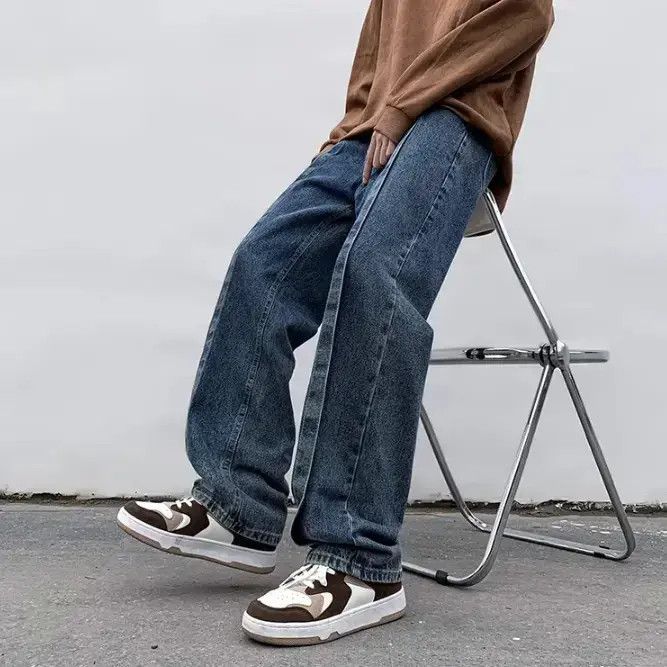 Japanese Brand Loose straight leg casual patchwork jeans Size US 30 / EU 46 - 6 Thumbnail