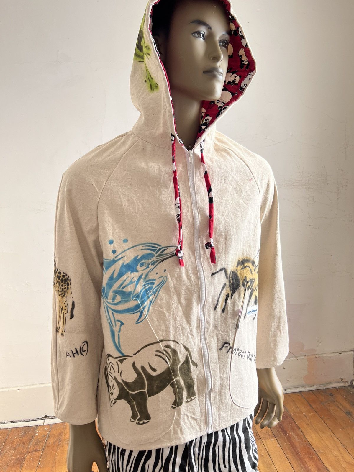 Other Endangered Species canvas Hoodie by Hermans Eco USA Size US XL / EU 56 / 4 - 1 Thumbnail
