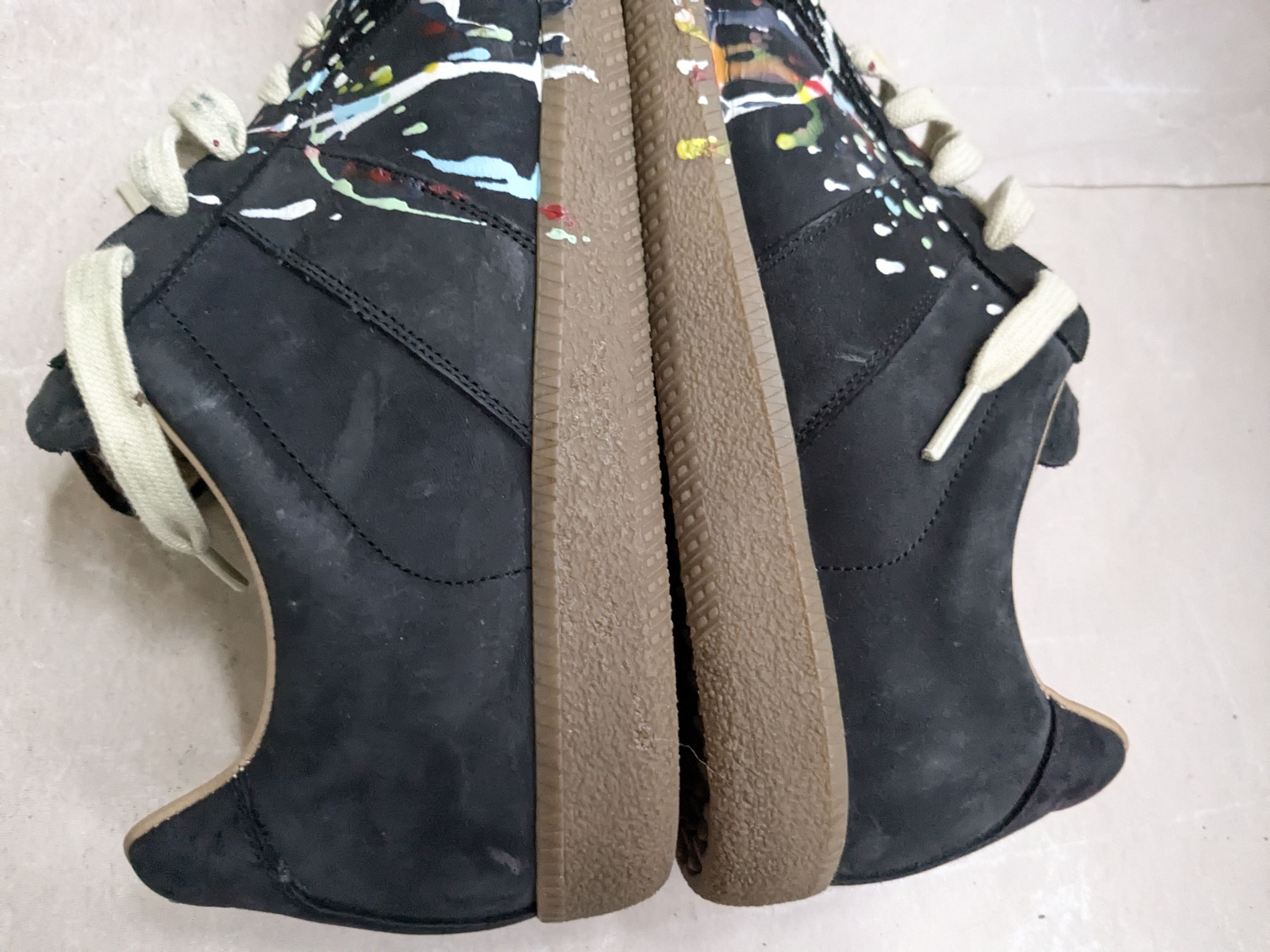 Maison Margiela Maison Margiela Replica GAT Black Paint Splatter 9 42 Size US 9 / EU 42 - 8 Thumbnail