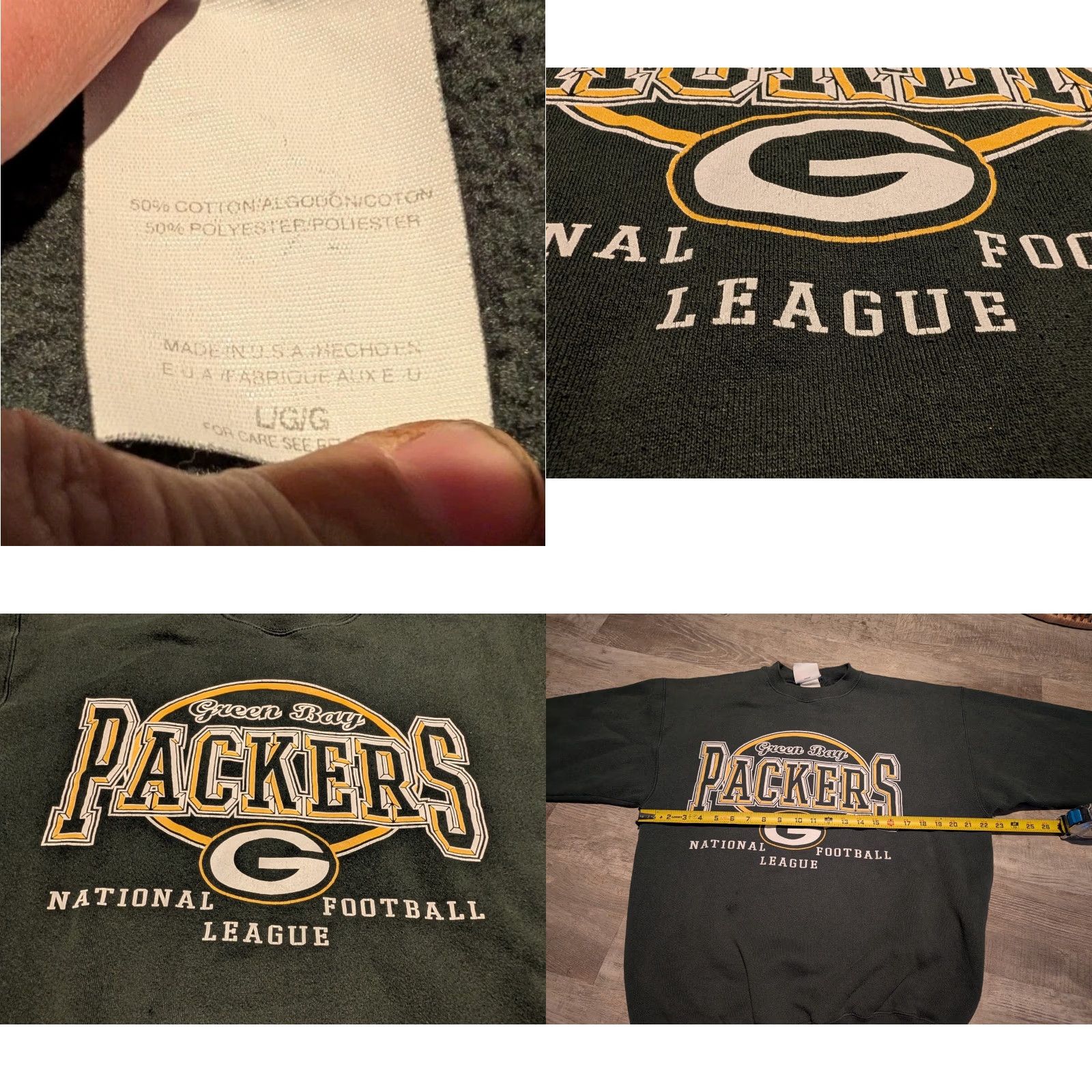 Logo Athletic VINTAGE Logo Athletic Green Bay Packers Sweatshirt Crewneck L Green NFL USA Made Mens Size US L / EU 52-54 / 3 - 8 Thumbnail