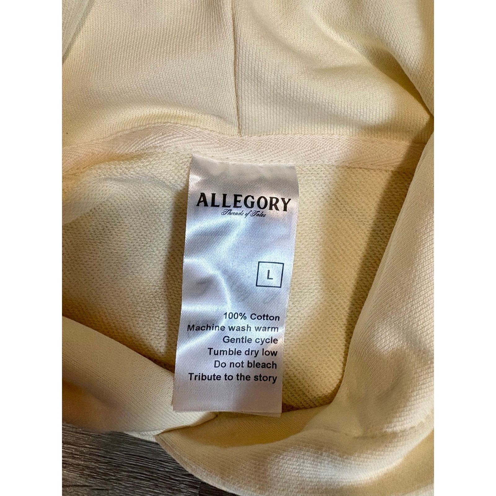 Other New Allegory 100% Cotton Men's Hoodie - Cream Size US L / EU 52-54 / 3 - 5 Thumbnail