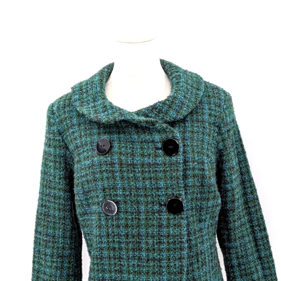 Pendleton Pendleton Petite 16 teal mohair wool boucle jacket button front winter coat Size XXL / US 16-18 / IT 52-54 - 5 Thumbnail
