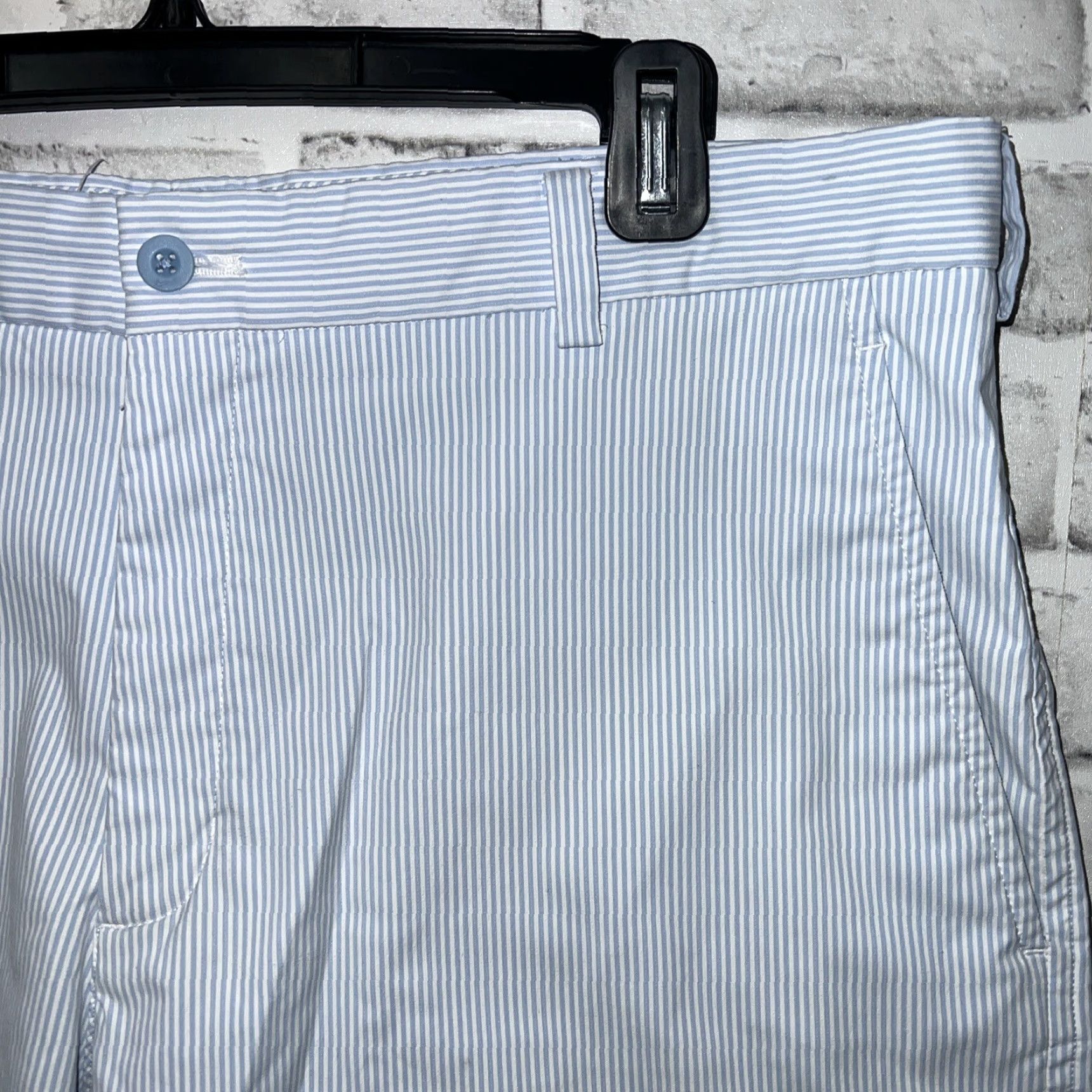 Nike VINTAGE Nike Golf Shorts Men Size 36 Blue Chino Striped Size US 36 / EU 52 - 2 Thumbnail