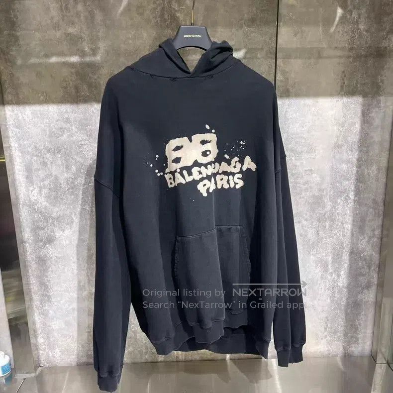 Balenciaga Balenciaga Double B Graffiti Hoodie Size US XL / EU 56 / 4 - 1 Thumbnail
