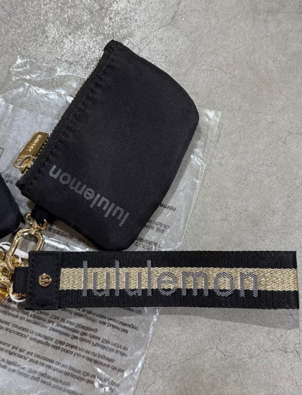 Lululemon Lululemon Black Dual Pouch Wristlet Wallet With Gold Accents Size ONE SIZE - 3 Thumbnail