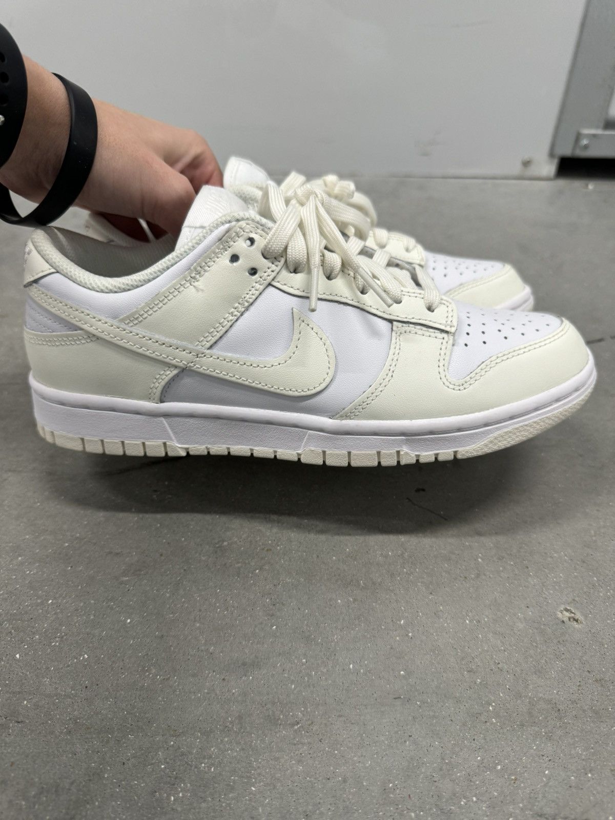 image of Used Womens Dunk Low “Coconut Milk” Shoes in White/Cream (Size 8)
