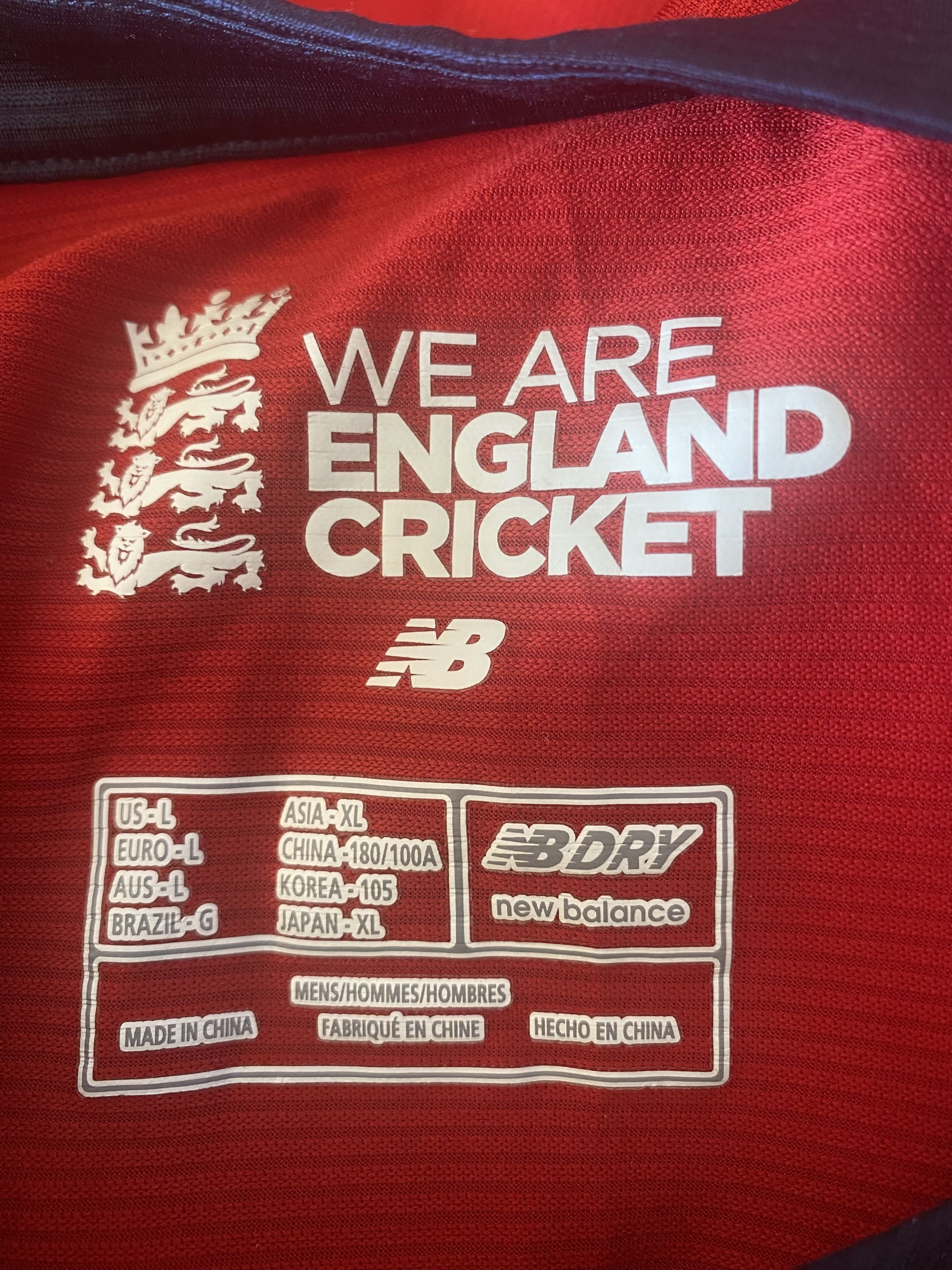 New Balance Cricket ENGLAND 2020 - 2021 - New Balance - L - UNIQUE Size US L / EU 52-54 / 3 - 4 Thumbnail