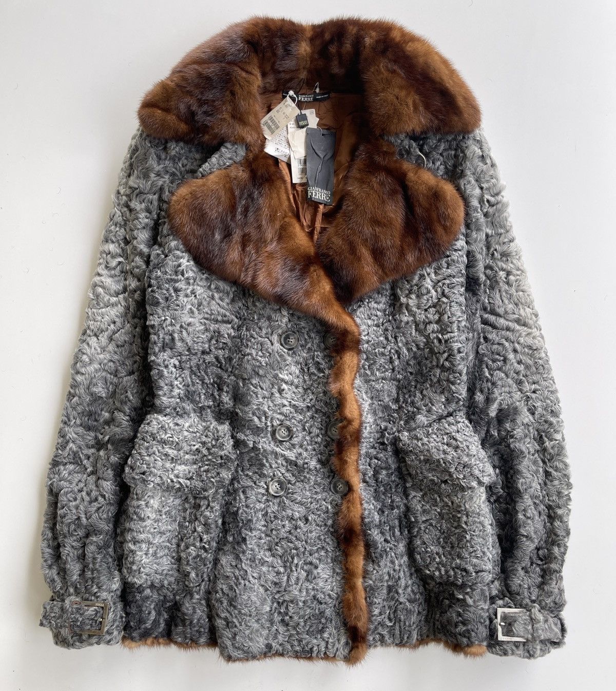 Gianfranco Ferre Luxury Curly Fur 100% Pelle Leather Size M / US 6-8 / IT 42-44 - 6 Thumbnail