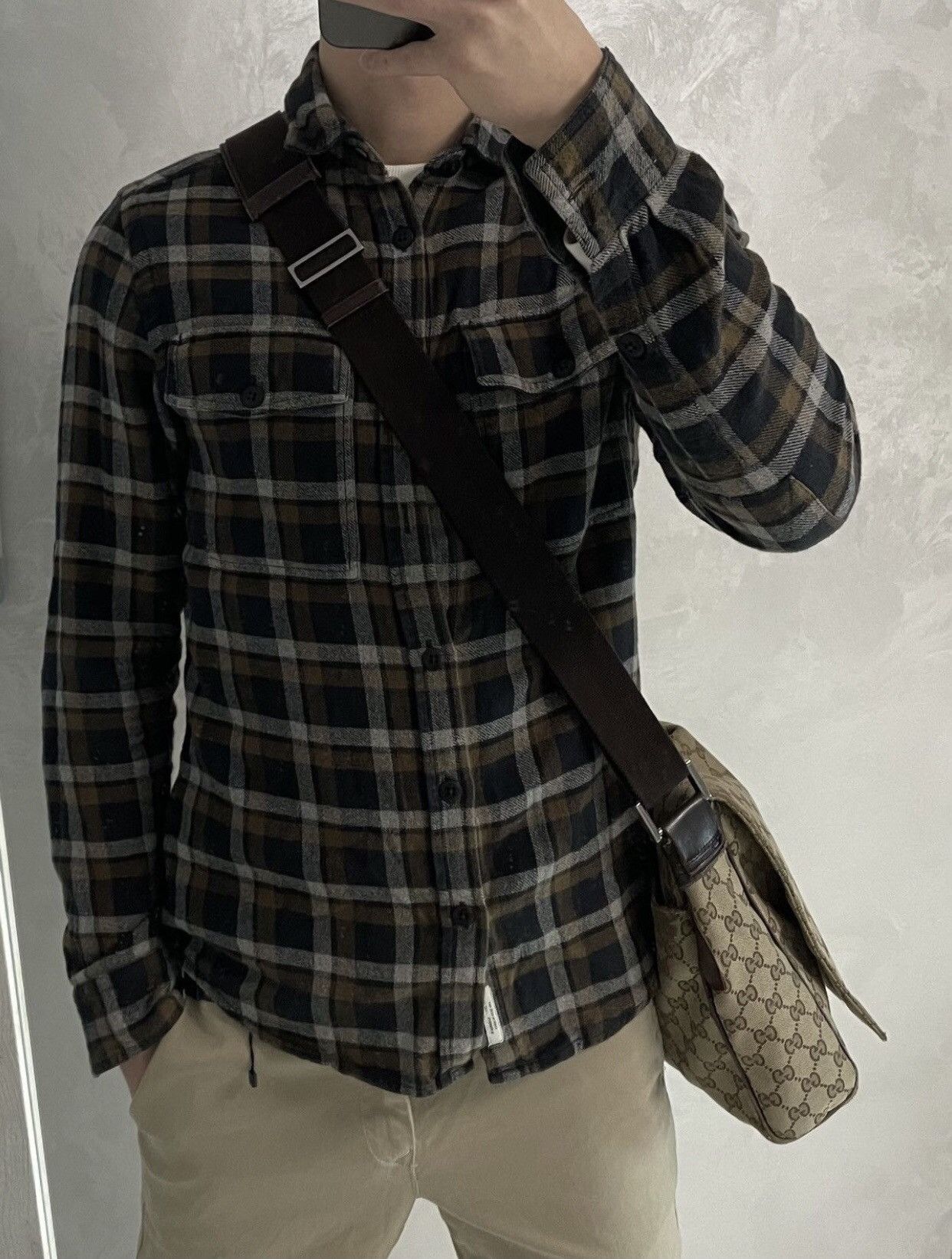 Gucci × Vintage 🔥Gucci vintage Monogram big messenger /shoulder Bag 🔥 Size ONE SIZE - 6 Thumbnail