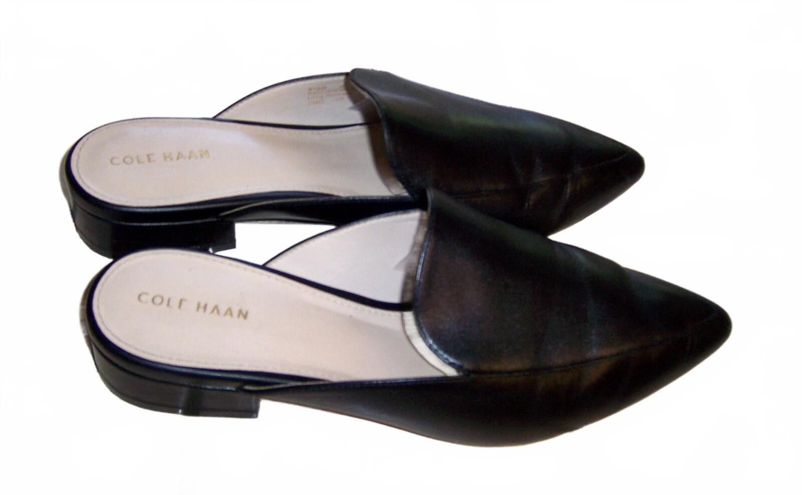 Cole Haan Cole Haan Women's Piper Leather Pointed-Toe Mules - US8 Size US 8 / IT 38 - 4 Thumbnail
