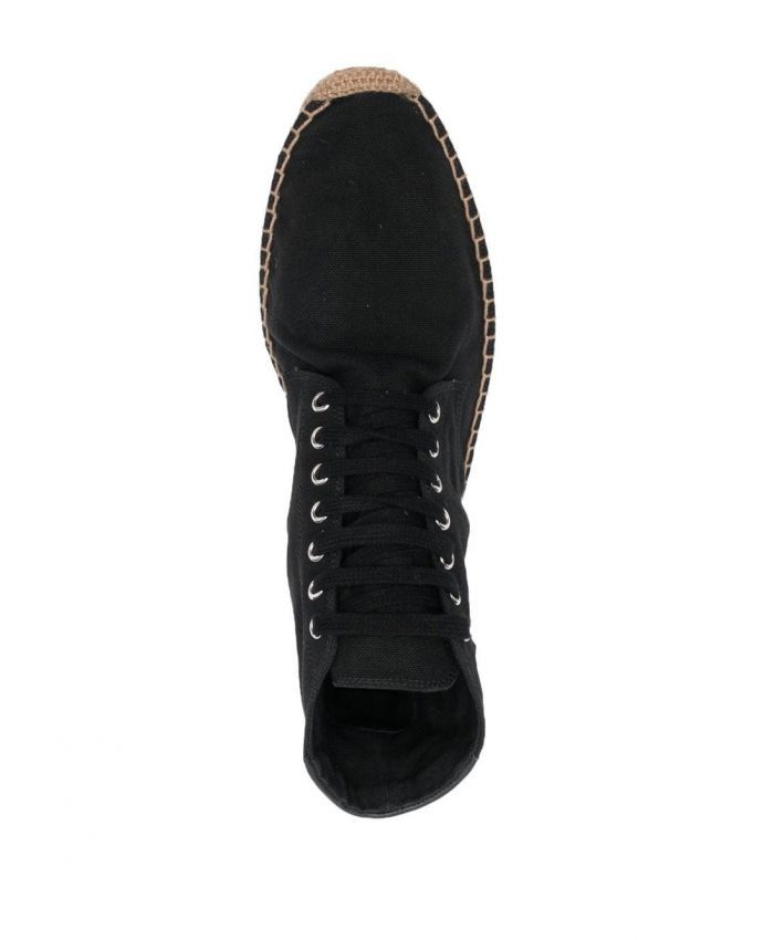 Saint Laurent Paris o1y0325 Logo Espadrilles in Black Size US 7 / EU 40 - 4 Thumbnail