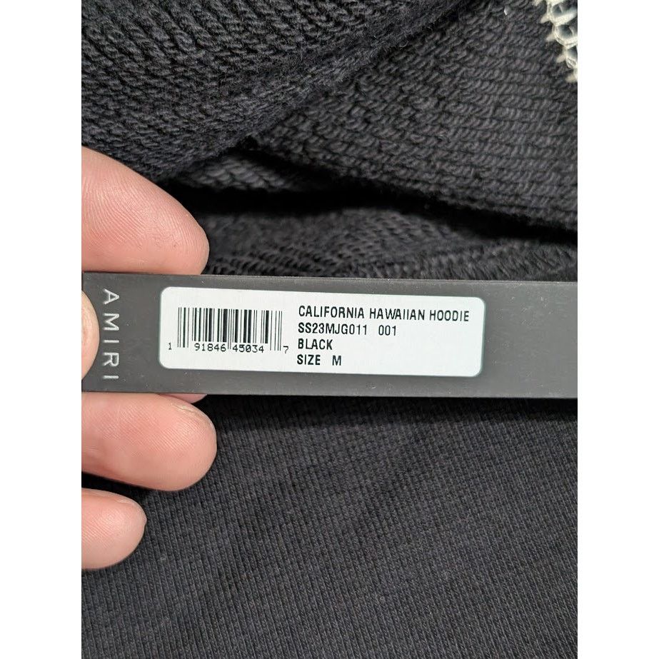 Amiri o1rshd1 Q:2 / California Hawaiian Hoodie in Black Size US M / EU 48-50 / 2 - 18 Thumbnail