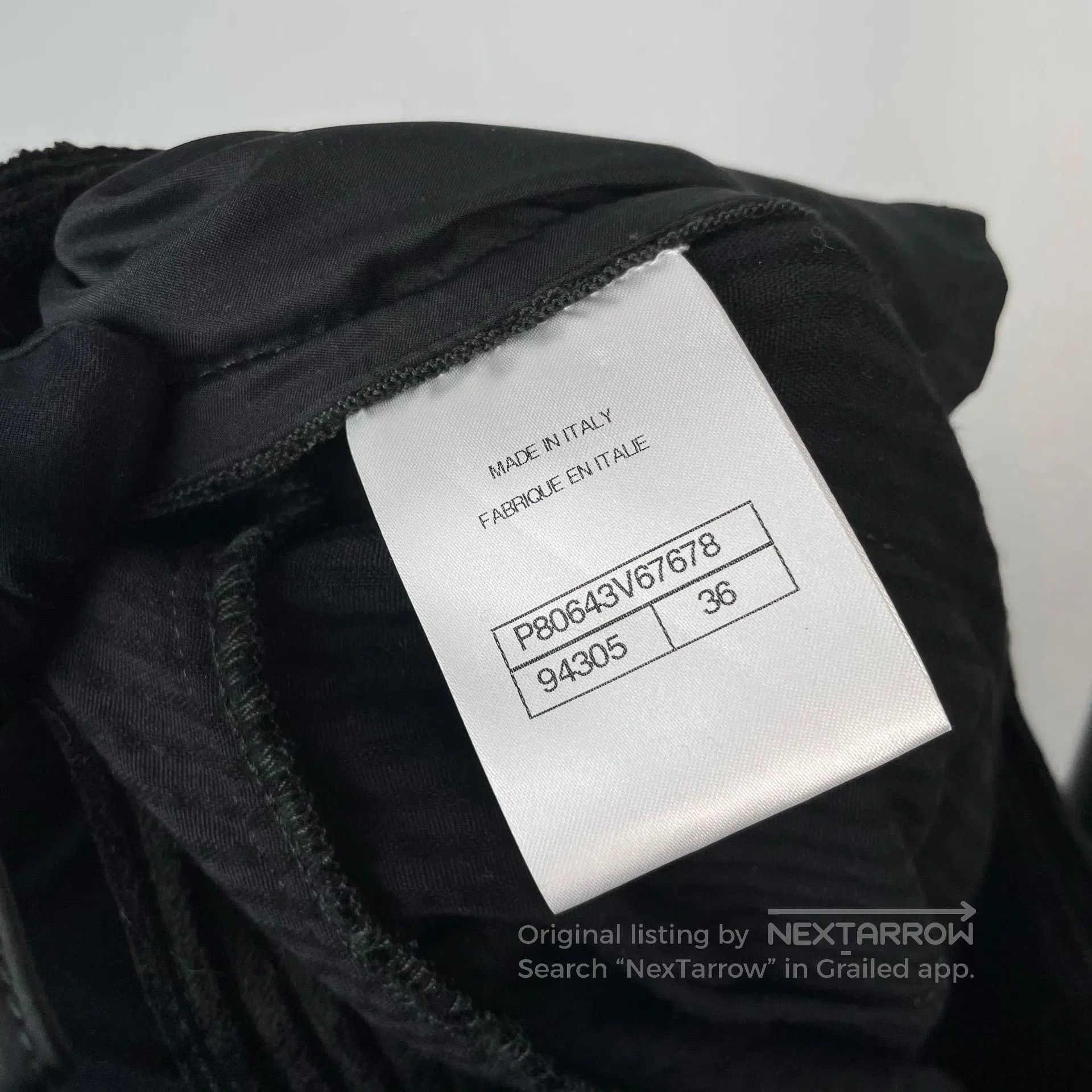 Chanel Chanel Black corduroy straight leg trousers| Size 35" - 6 Thumbnail