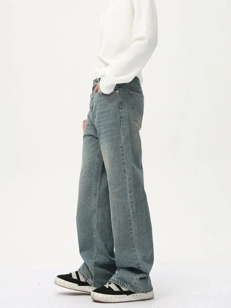 Japanese Brand Retro high street straight leg wide leg jeans Size US 32 / EU 48 - 3 Thumbnail