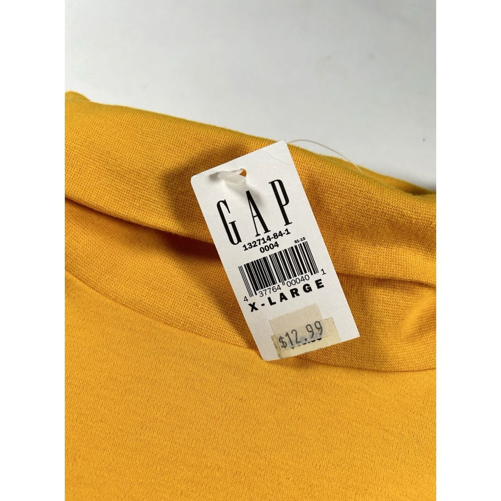 Gap VINTAGE GAP Turtleneck Shirt Golden Yellow Men’s XL Long Sleeve 90s Size US XL / EU 56 / 4 - 6 Thumbnail