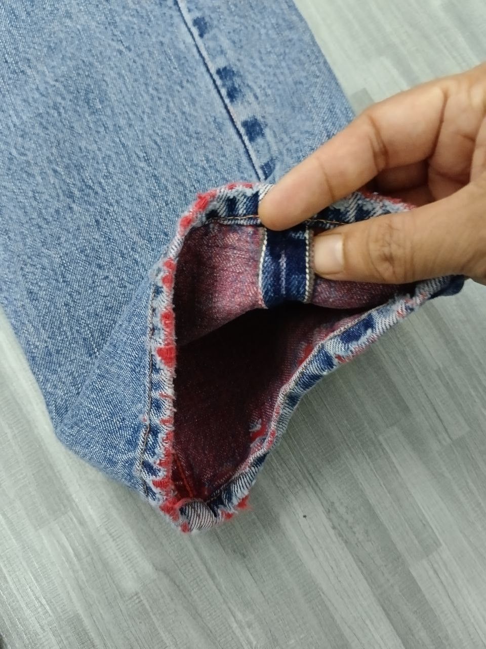 Japanese Brand SiCK RIPED RATTLE TRAP SELVEDGE DENIM PANTS Size US 30 / EU 46 - 7 Thumbnail