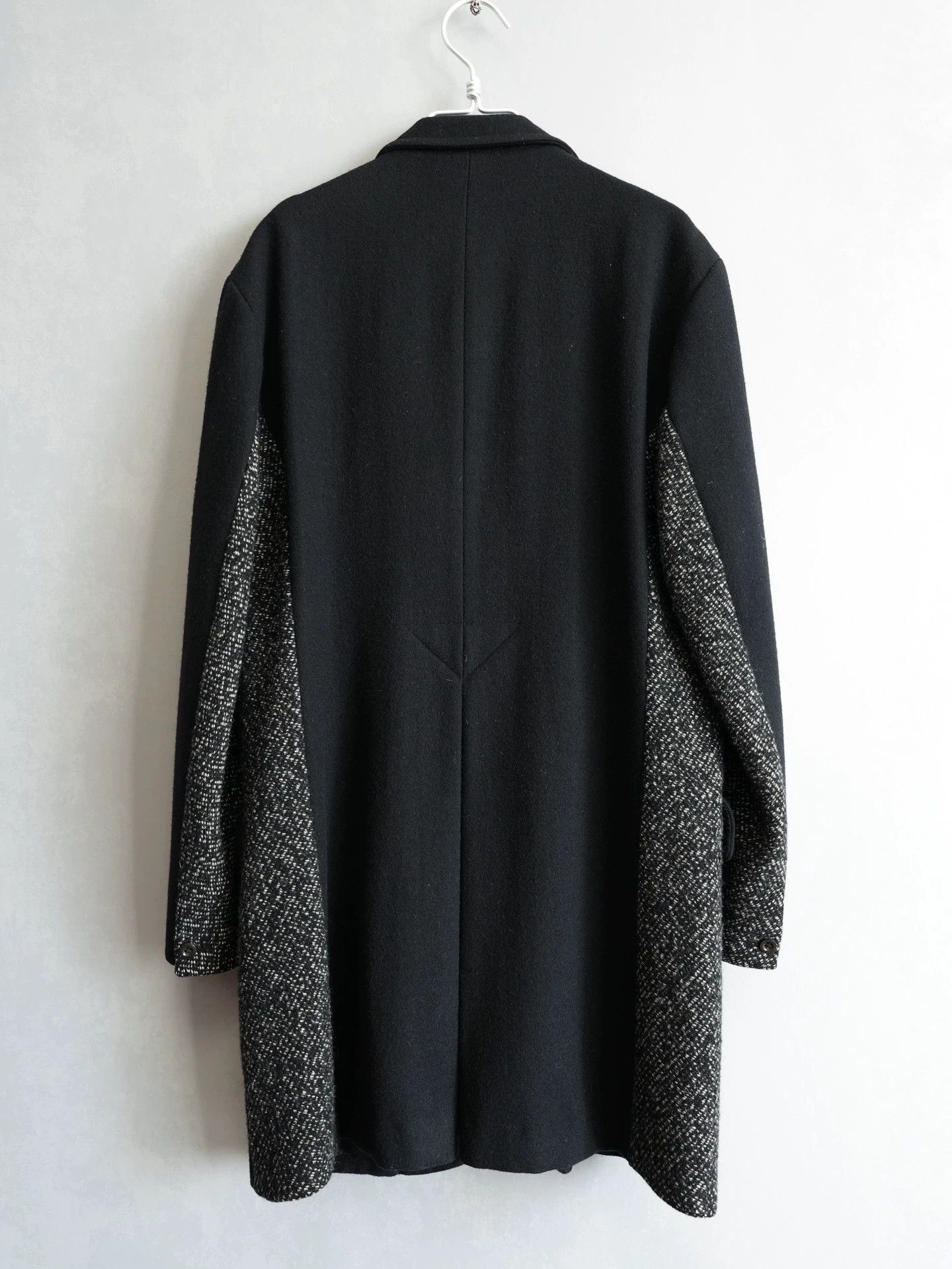 Yohji Yamamoto Yohji Yamamoto 04AW Paneled Wool-Nylon Coat Black Size US M / EU 48-50 / 2 - 4 Thumbnail