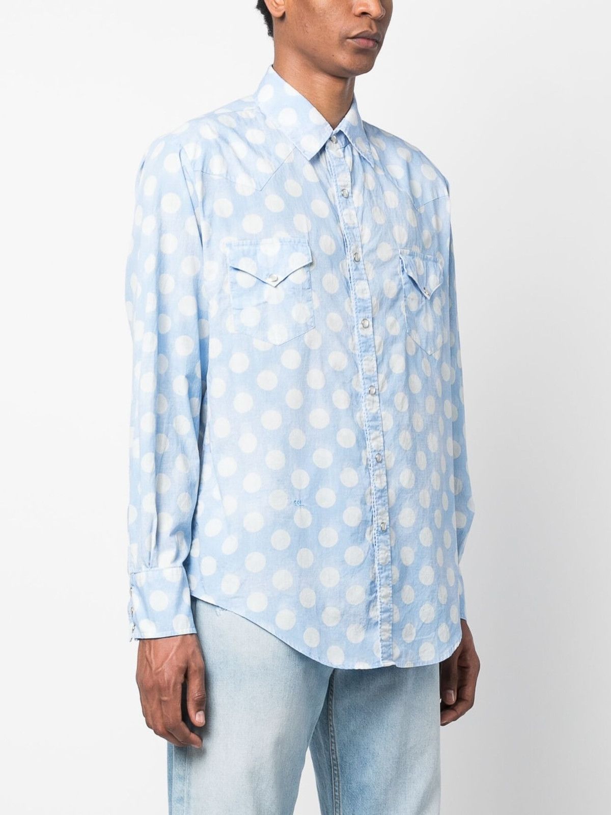 ERL o1y0125 Patterned Shirt in Blue/White Size US S / EU 44-46 / 1 - 2 Thumbnail
