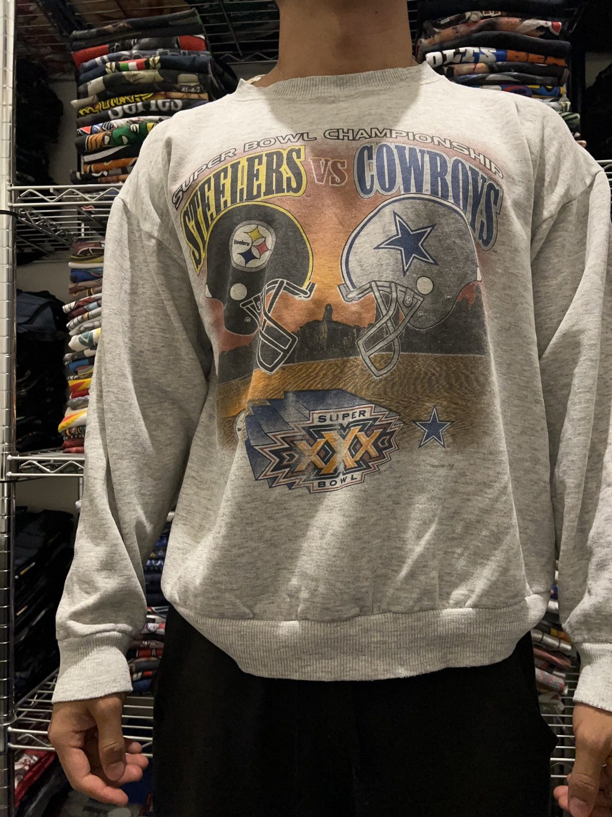 NFL 1995 Steelers vs Cowboys Super Bowl XXX Crewneck Size US L / EU 52-54 / 3 - 2 Thumbnail