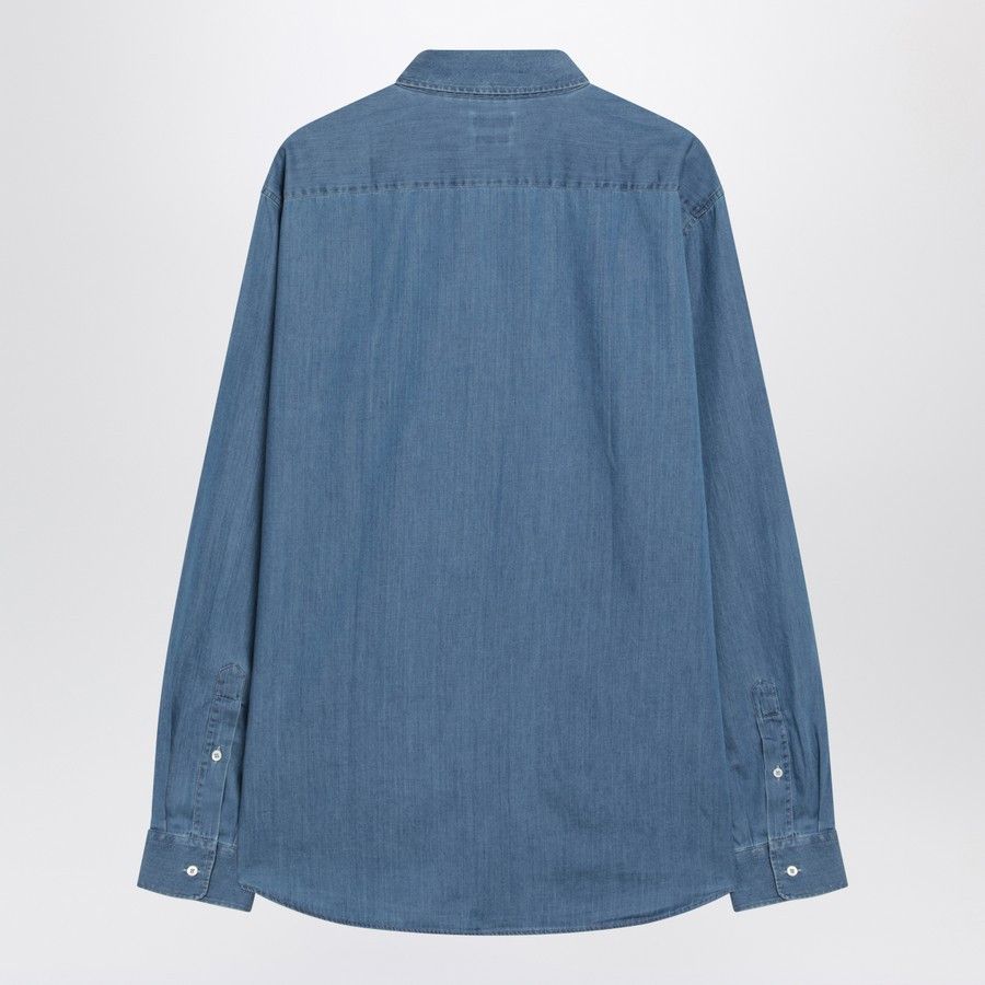 Brunello Cucinelli o1d2blof0226 Denim Shirt in Light Blue Size US L / EU 52-54 / 3 - 2 Thumbnail