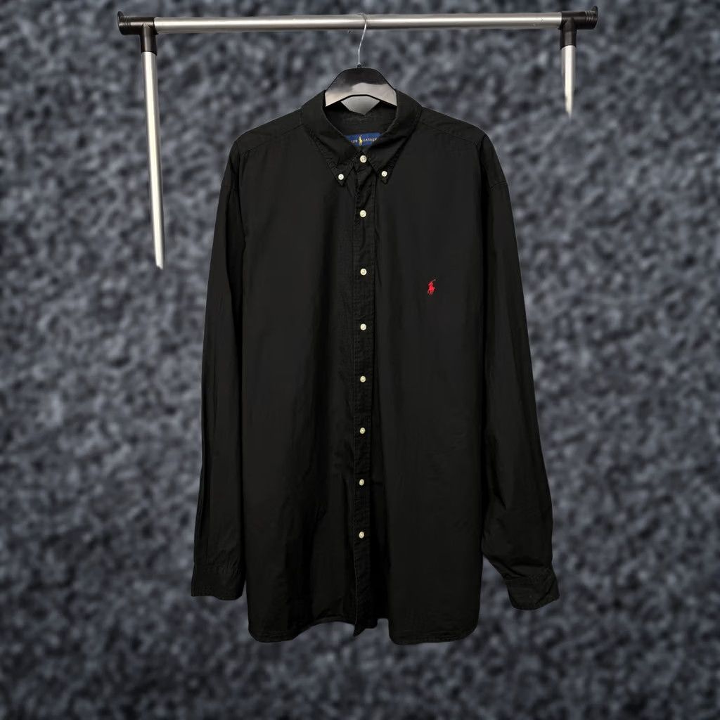 Polo Ralph Lauren Polo Ralph Lauren Mens Polo Shirt Big Boy 2XLT Black Cotton Logo Polo Shirt Mens 2XLT Size US XXL / EU 58 / 5 - 1 Thumbnail