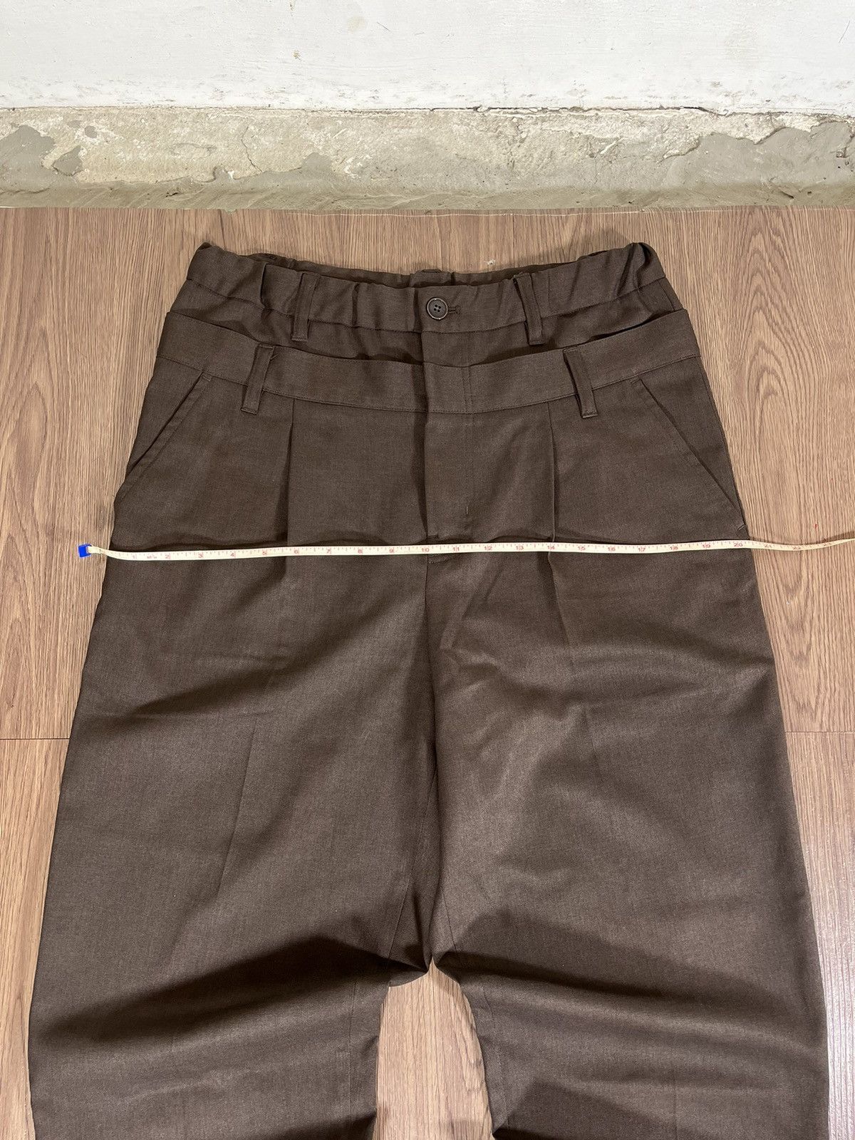 Frapbois Frapbois Double Waist Tailored Trousers Brown Size US 32 / EU 48 - 14 Thumbnail