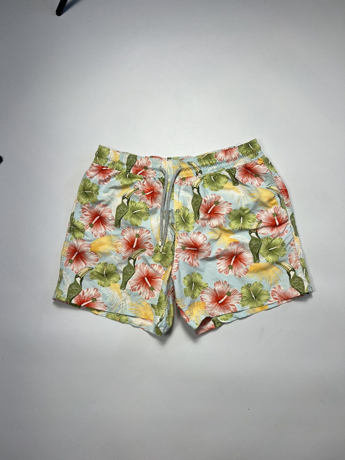 Vilebrequin Vintage Vilebrequin Flower Print Swim Hawaii Shorts Size US 34 / EU 50 - 1 Thumbnail