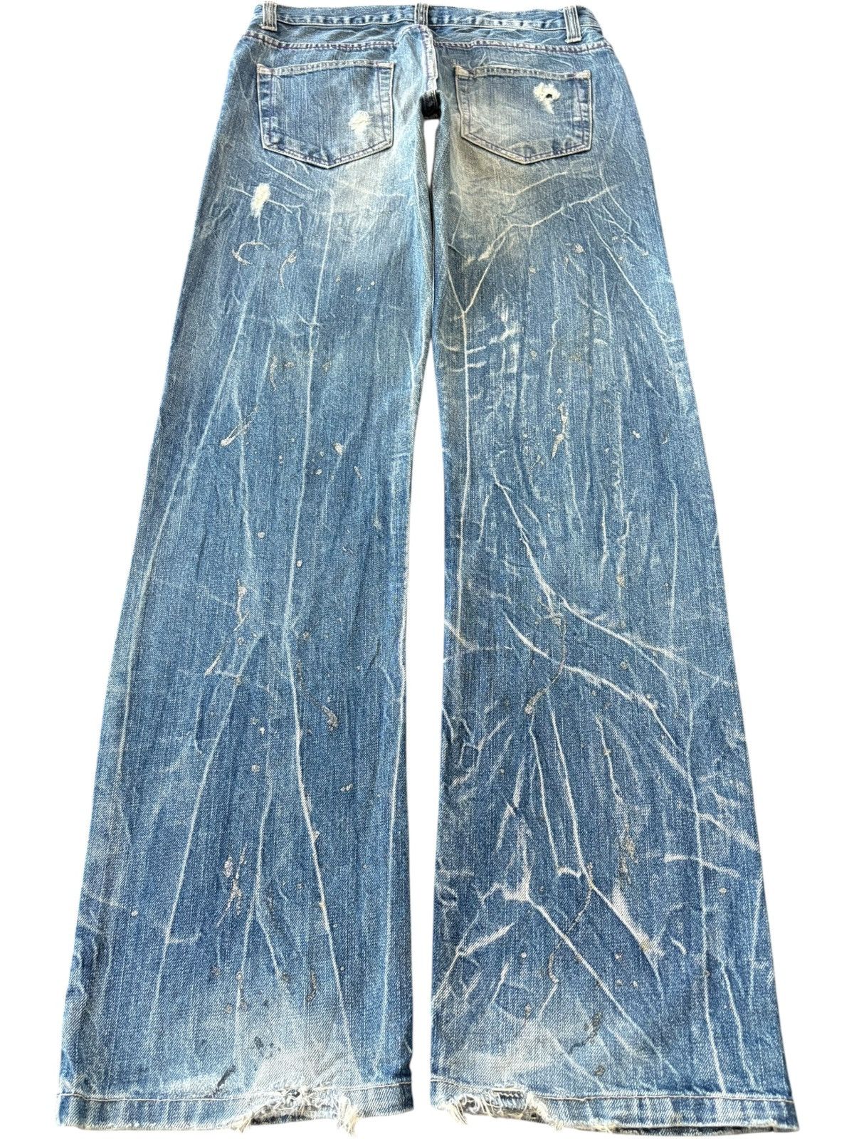Hysteric Glamour Vintage Japanese Brand Painted Distressed Loose Jeans Size US 31 - 2 Thumbnail