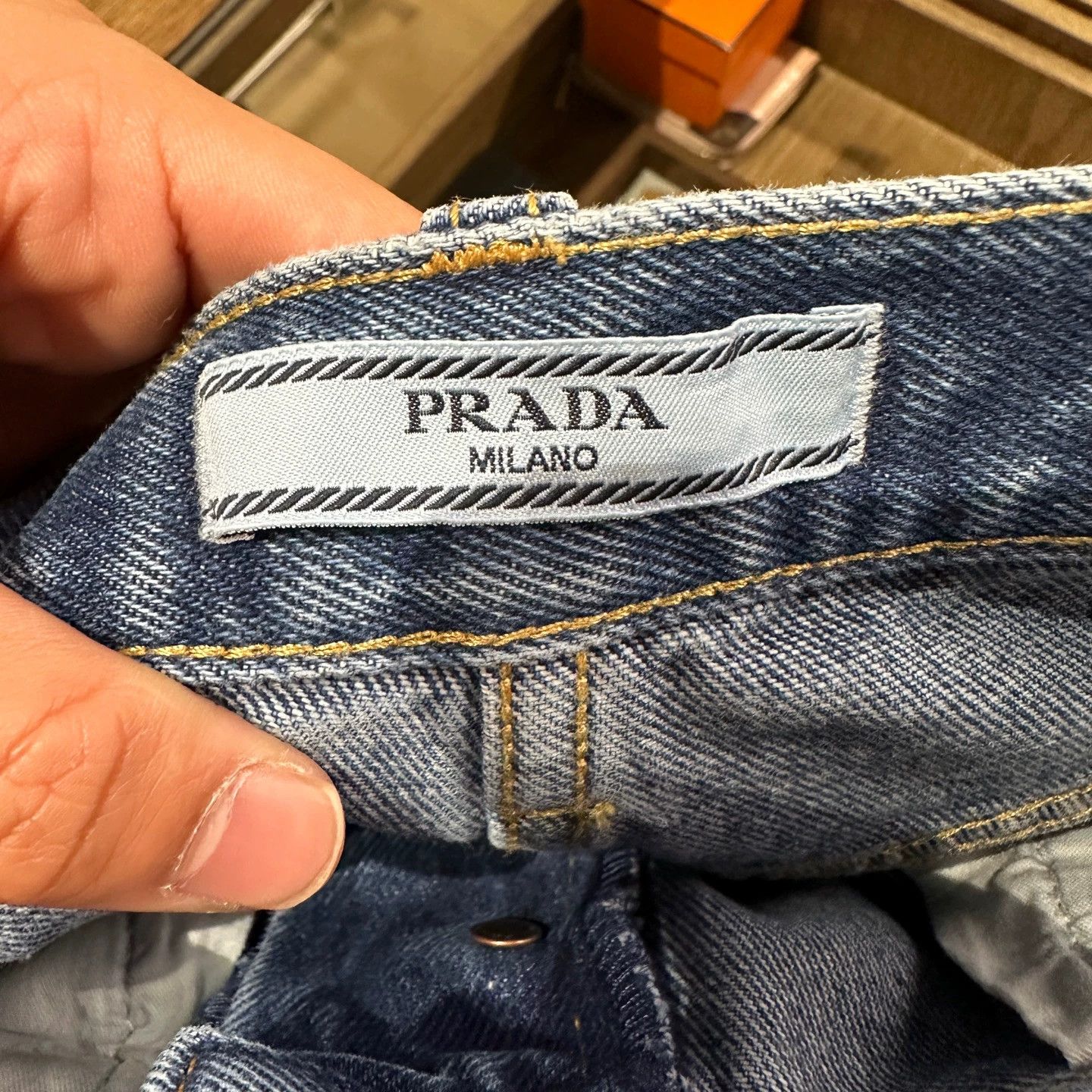 Prada Prada Vintage Logo Slogan Jeans Women's 24 Size 42" / US 20 - 3 Thumbnail