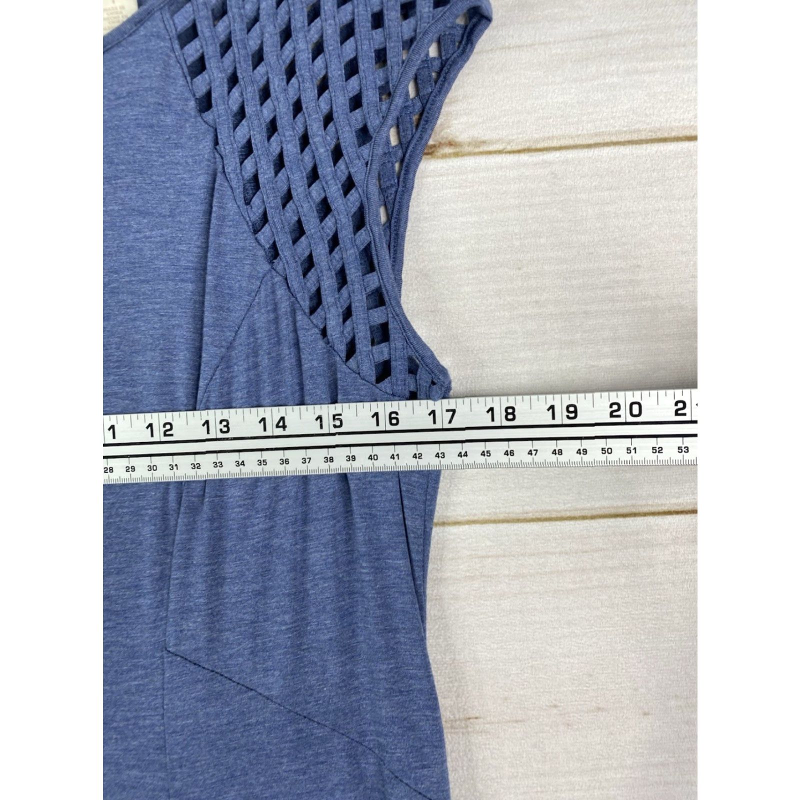 Vintage Chicos Dress Women XS-XL Blue Short Sleeve Cut Out Hi-Low Maxi Shirt? Size 32" / US 10 / IT 46 - 5 Thumbnail