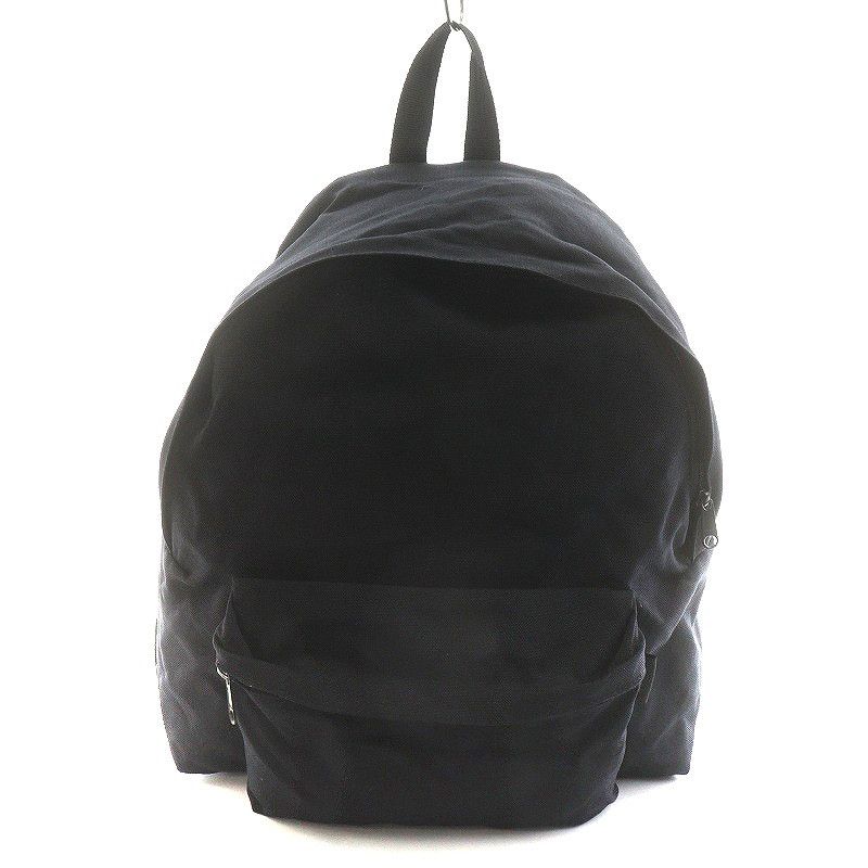 Backpack Rucksack Nylon Plain Zipper Black