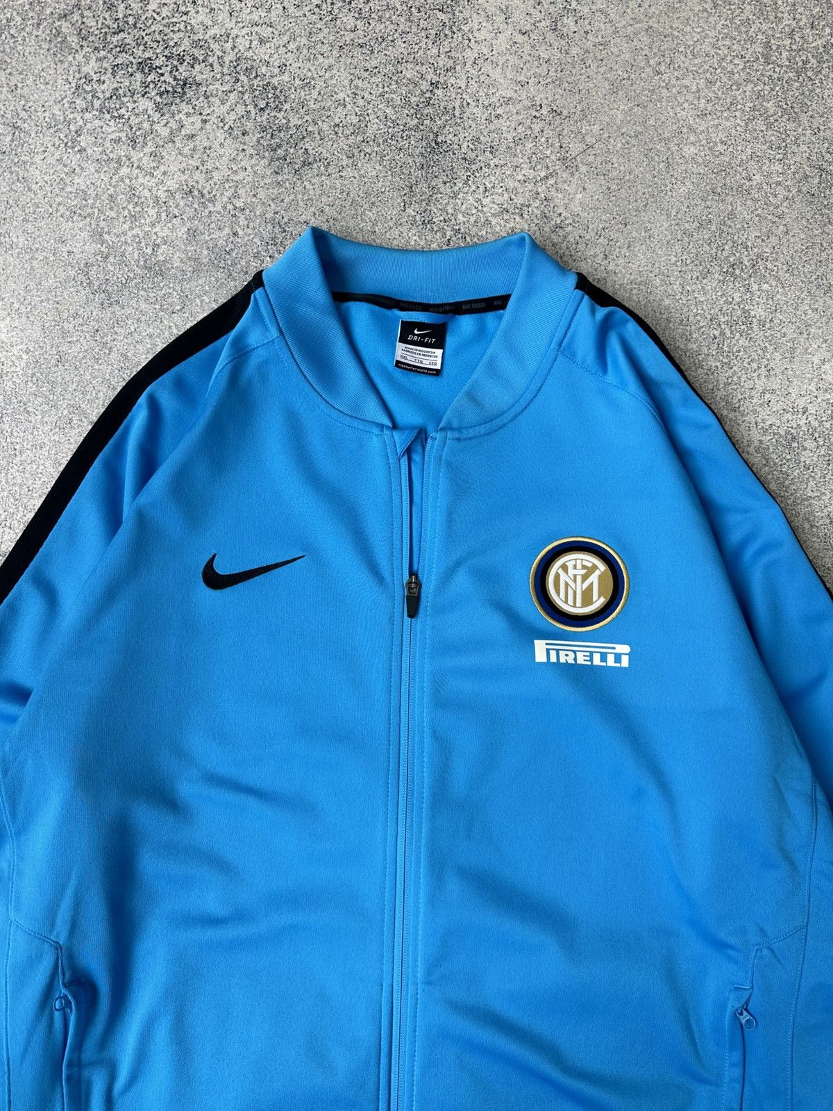 Nike × Vintage VTG Nike Internazionale Calcio Football Italy Track Jacket Size US XXL / EU 58 / 5 - 6 Thumbnail