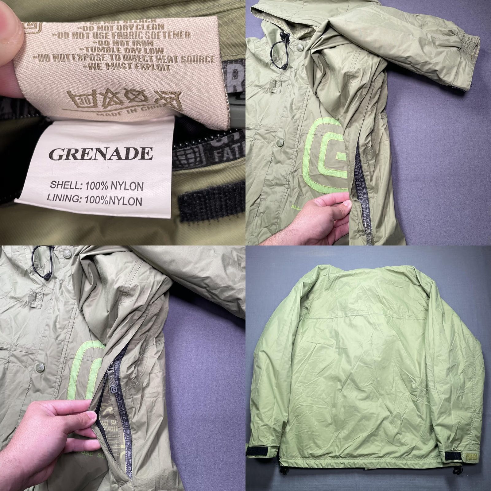Y/Project Grenade Fatigue Project Parka Jacket Reversible Green Olive Mens Large Size US 33 - 9 Thumbnail