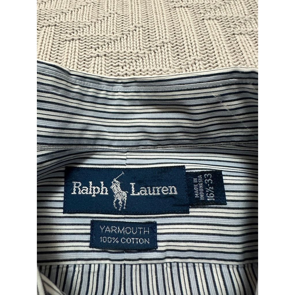 Ralph Lauren Ralph Lauren blue striped Yarmouth button down size 16.5 Size US L / EU 52-54 / 3 - 5 Thumbnail