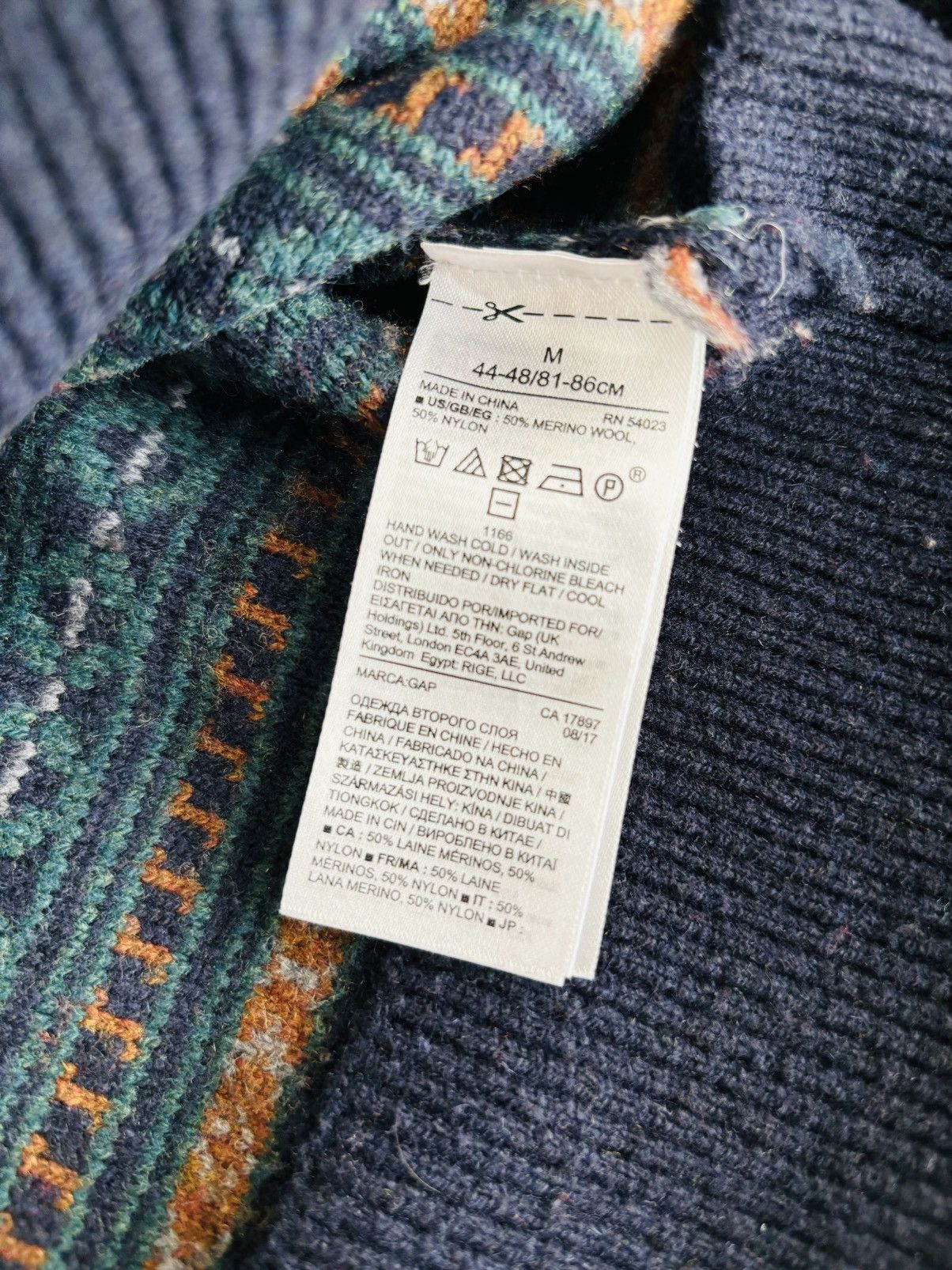 Gap GAP : Gender Free Fair Isle Sweater (M) Raglan Sleeves Size US M / EU 48-50 / 2 - 4 Thumbnail