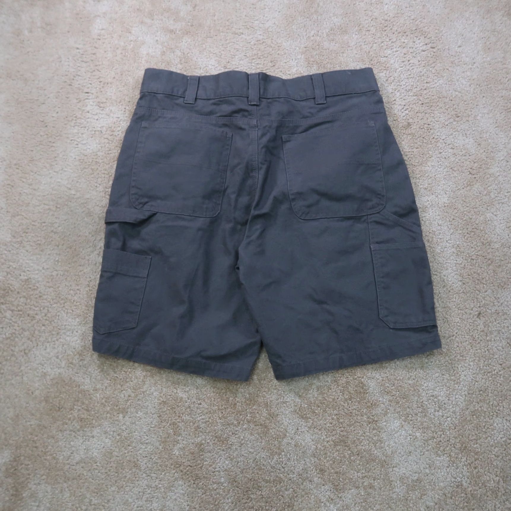 Vintage Work n' Sport Carpenter Shorts Mens 36 Gray Canvas Bermuda Workwear 80s Casual Size US 36 / EU 52 - 3 Thumbnail