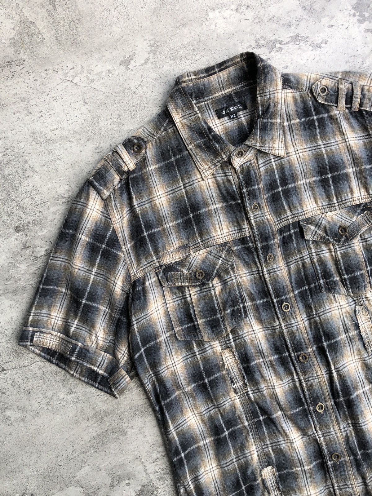 Designer ΩΜΚΟΣ CHECK SHORT SLEEVED SHIRT (Unisex) Size US XL / EU 56 / 4 - 3 Thumbnail