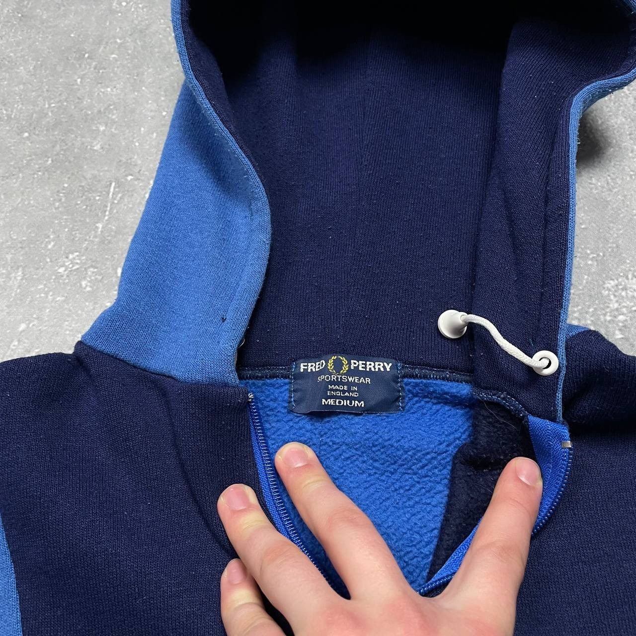 Fred Perry × Vintage Vintage 80s 90s Fred Perry 1/4 Quarter Zip Hoodie Mod Style Size US S / EU 44-46 / 1 - 12 Thumbnail
