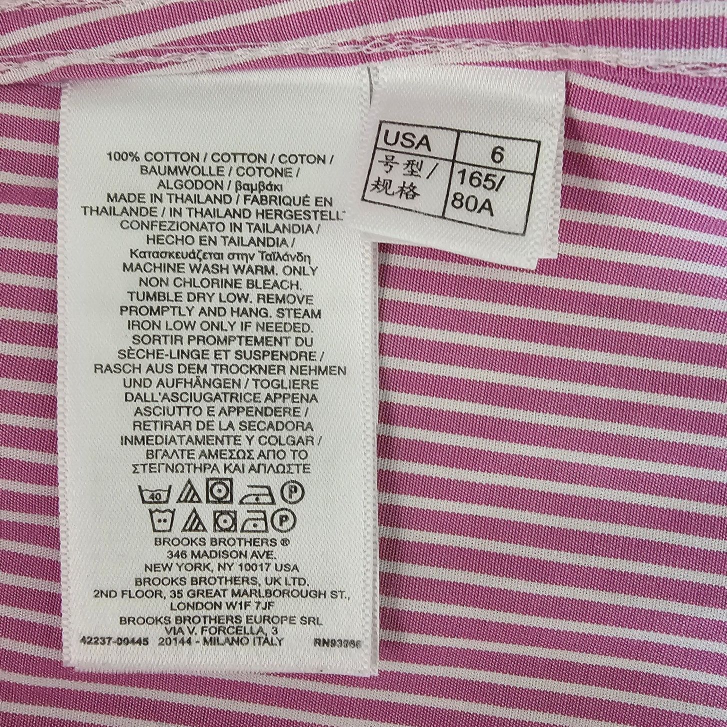 Brooks Brothers EUC Brooks Brothers 1818 Button Striped Blouse Dress Shirt 6 Size M / US 6-8 / IT 42-44 - 6 Thumbnail