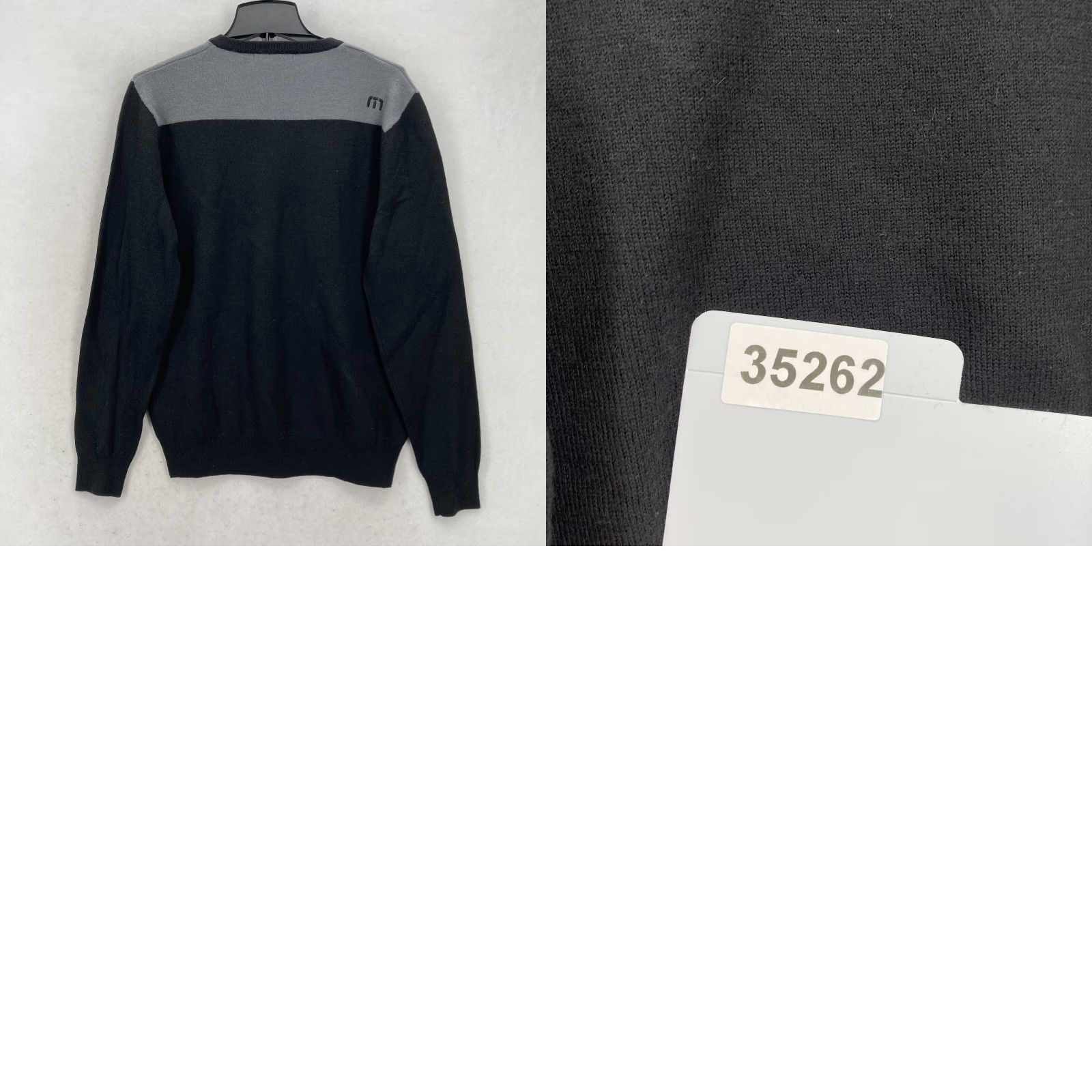 TravisMathew Travis Matthew Golf Merino Wool V-Neck Sweater Mens Medium Black Long Sleeve Pullover Size US M / EU 48-50 / 2 - 9 Thumbnail