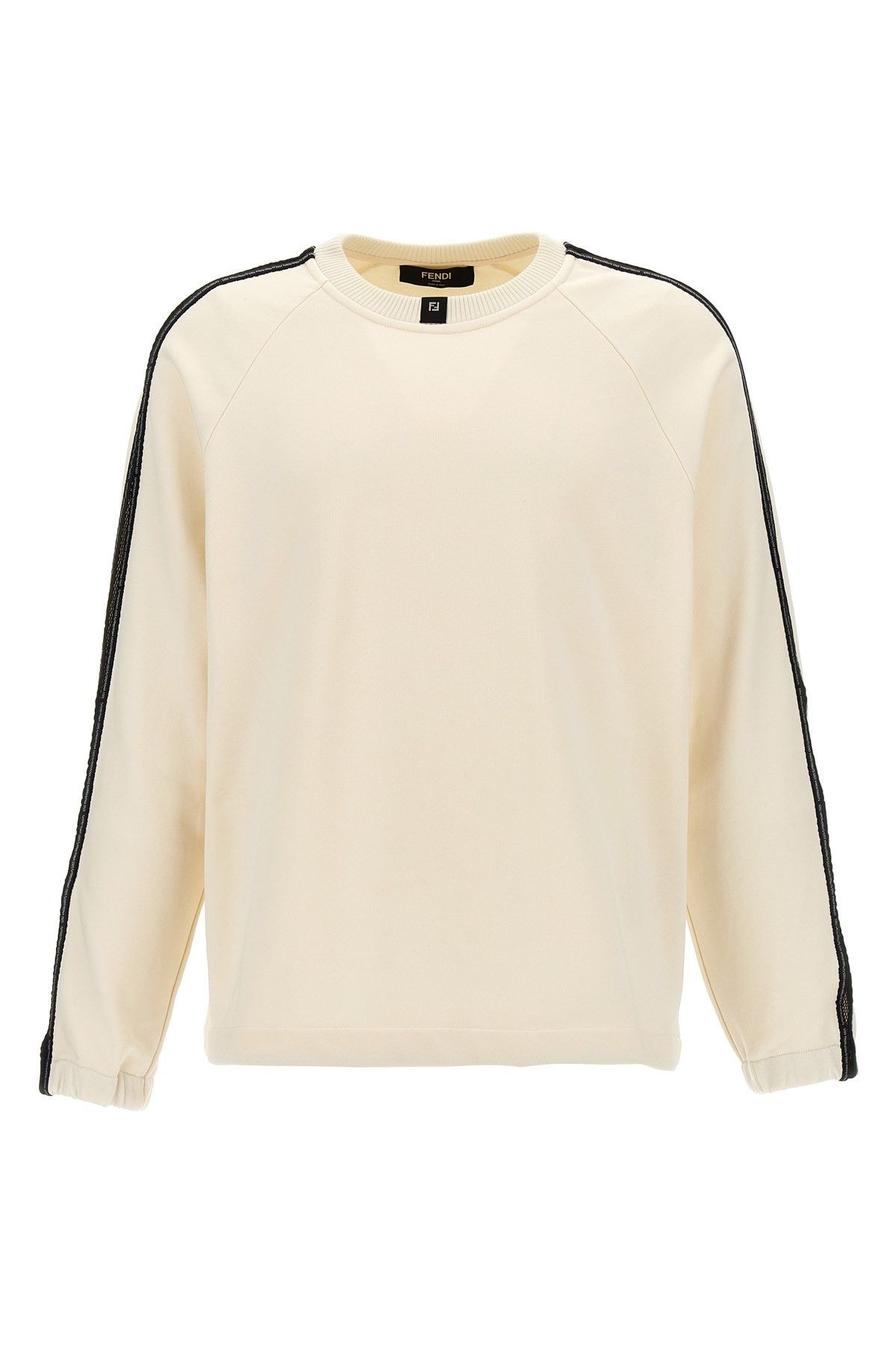 image of Fendi Mesh Insert Sweatshirt in White/Black, Men's (Size Large)