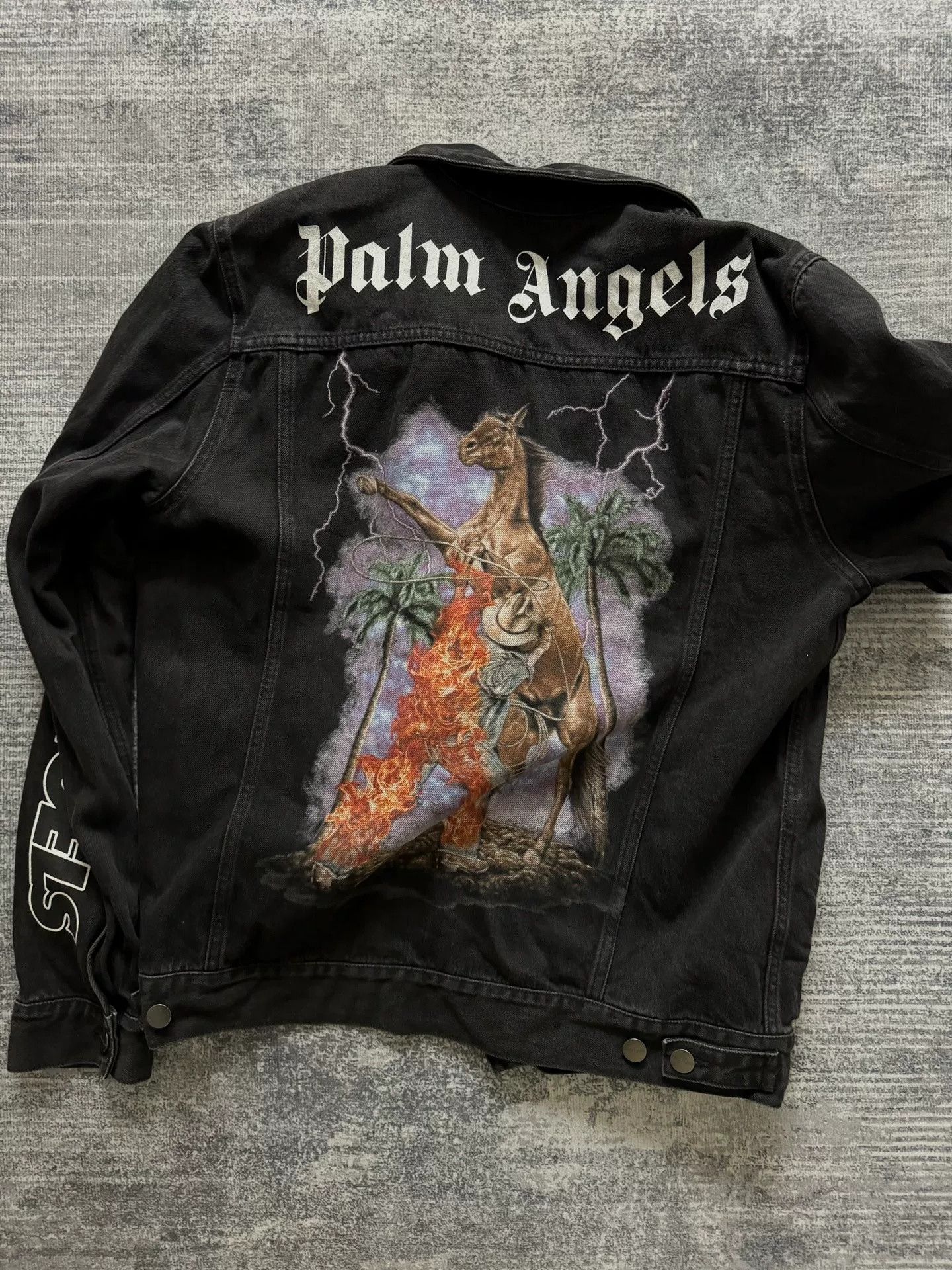 Palm Angels Palm Angels Denim Jacket Size L Size US L / EU 52-54 / 3 - 2 Thumbnail
