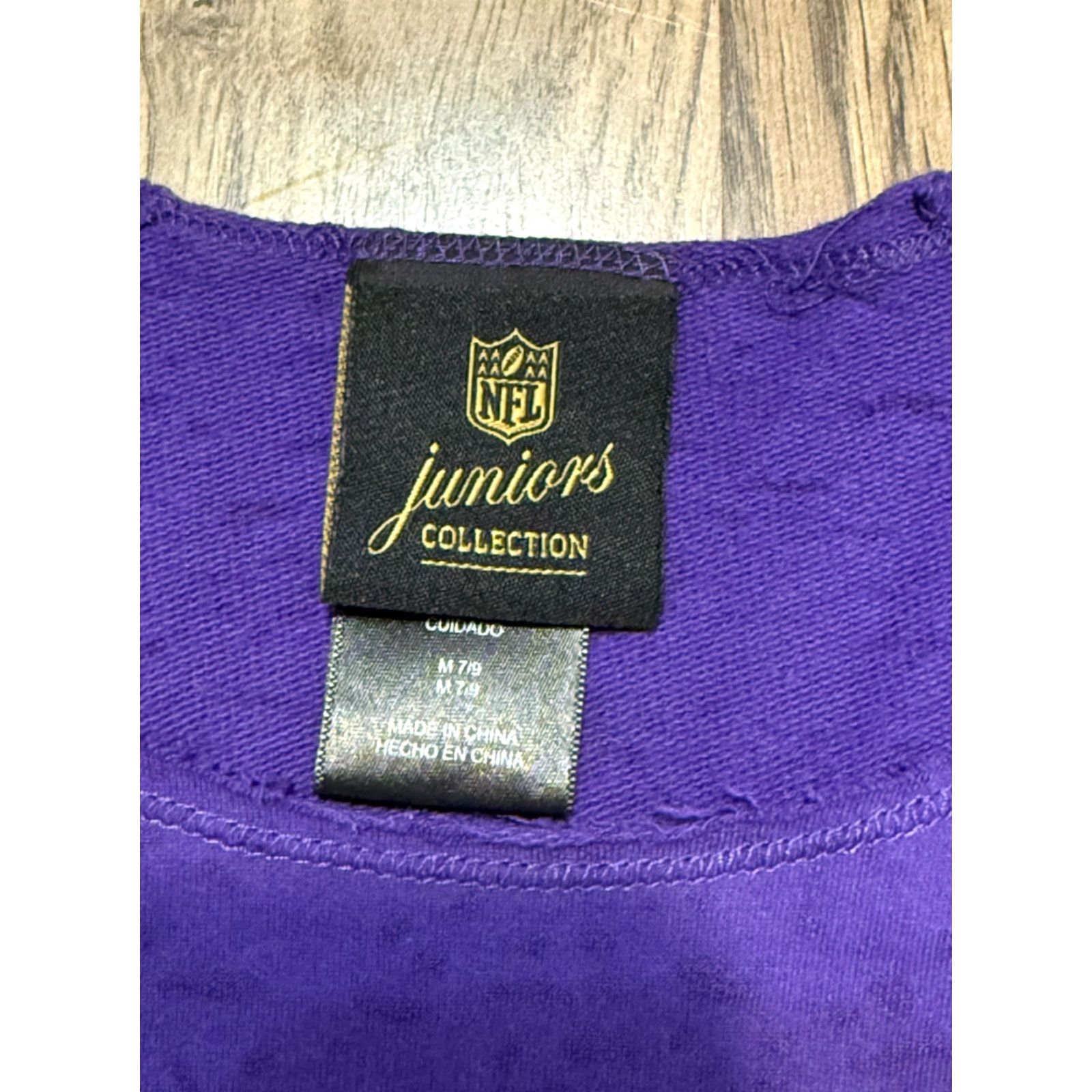 NFL VINTAGE NFL Team Apparel Shirt Juniors Size Medium Purple White Yellow Minnesota Vikings Size M / US 6-8 / IT 42-44 - 6 Thumbnail
