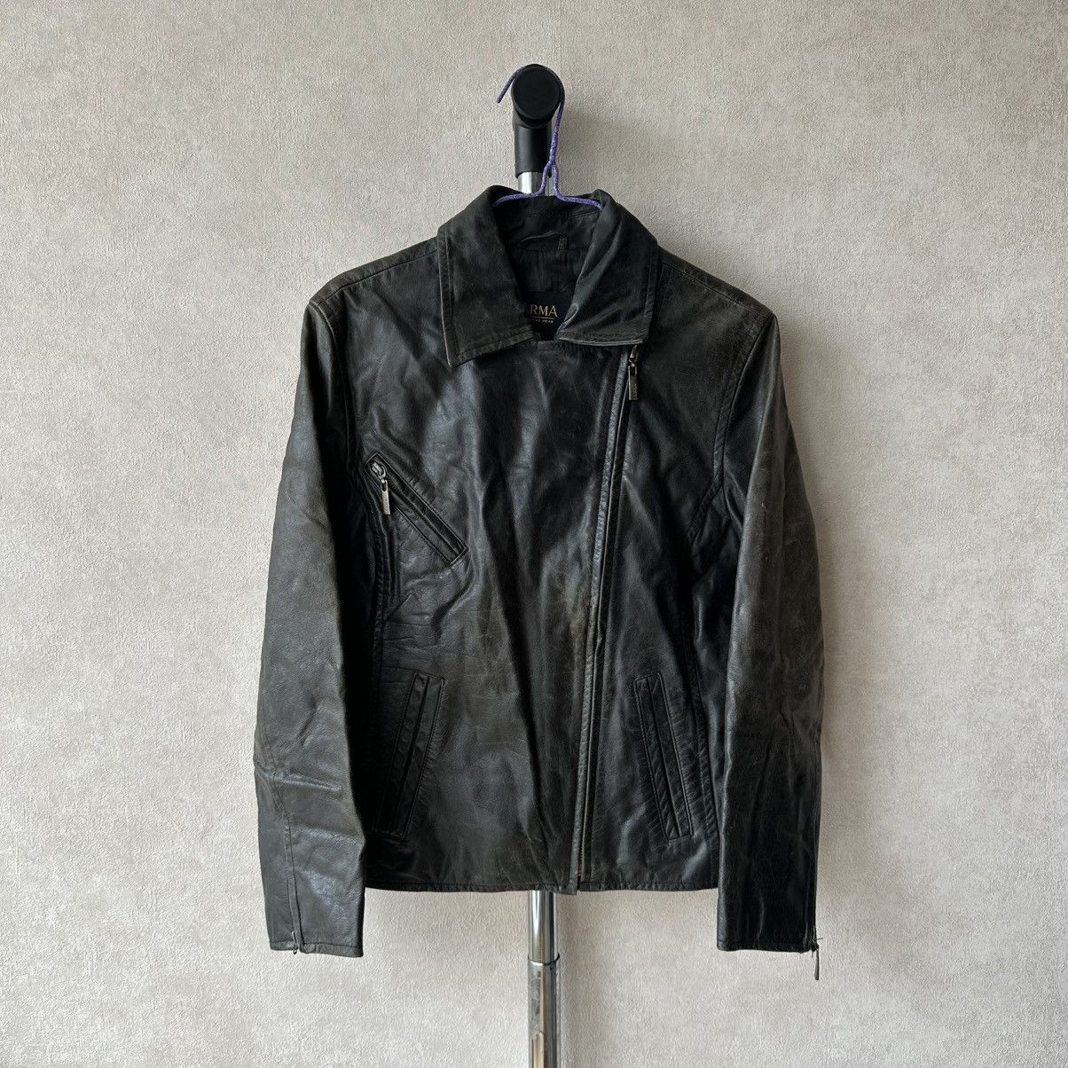 ARMA ARMA ifsixwasnine lgb style trashed biker leather jacket Size M / US 6-8 / IT 42-44 - 1 Thumbnail