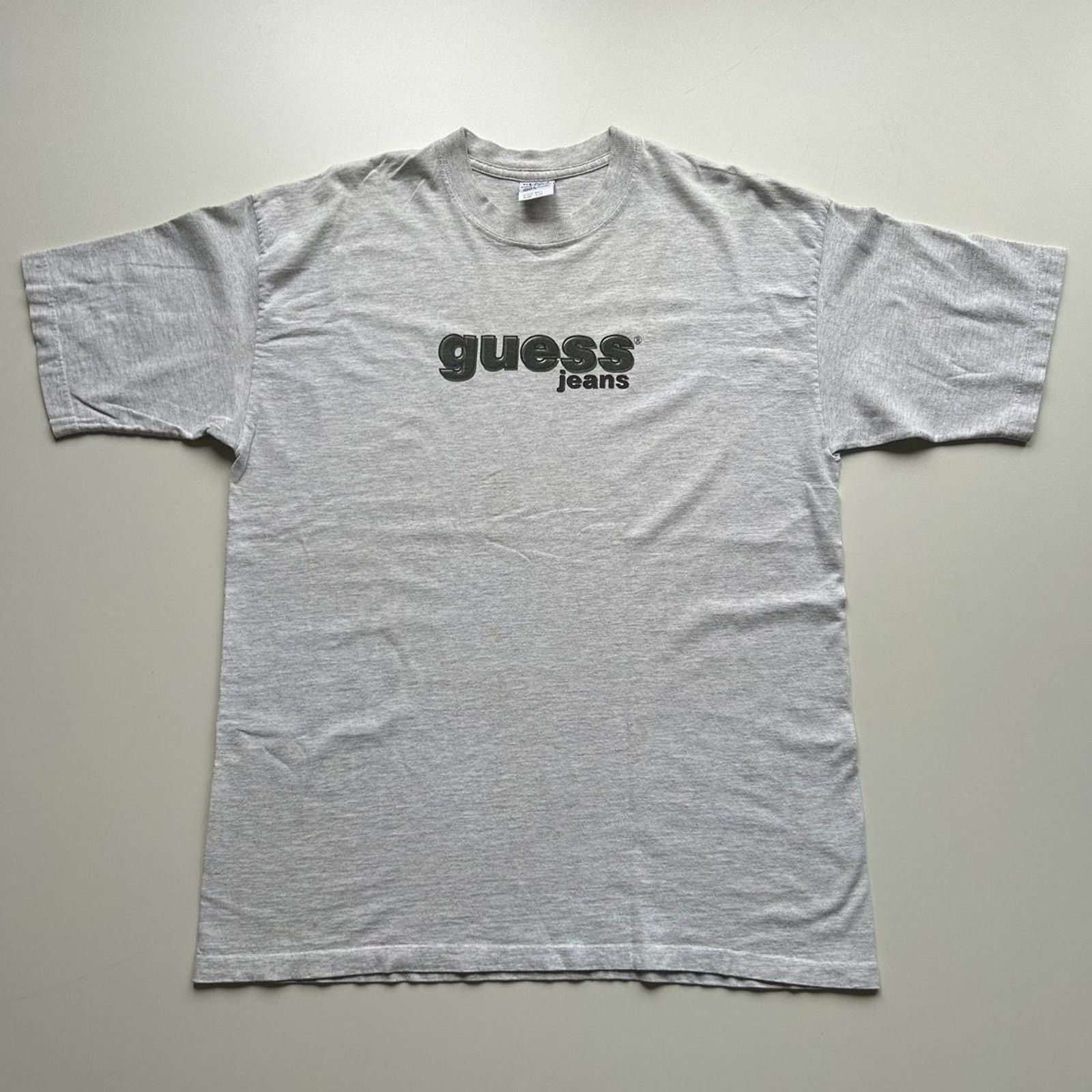 Guess Vintage 90s Guess Jeans Spell Out T Shirt Large Rare Gray Size US L / EU 52-54 / 3 - 2 Thumbnail