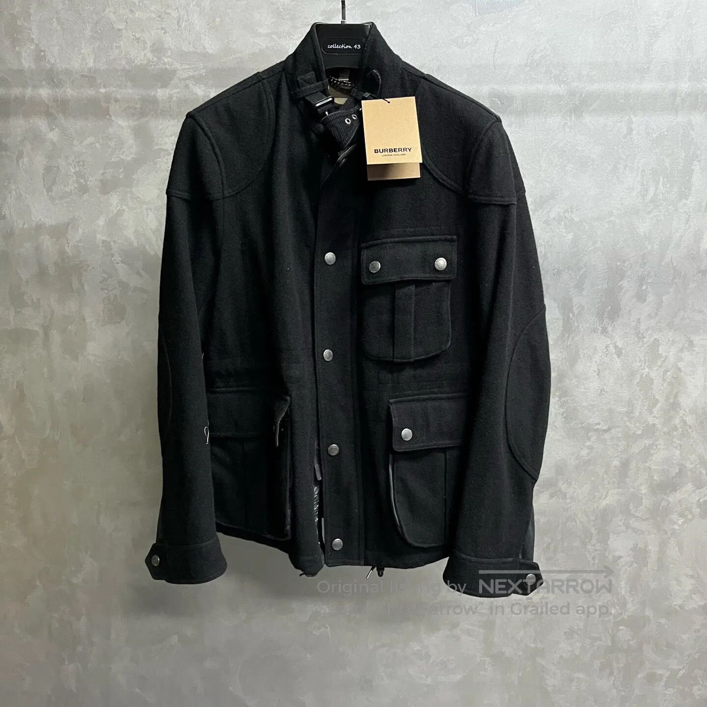 Burberry Burberry Black solid-color wool blend Jacket| Size US S / EU 44-46 / 1 - 1 Thumbnail