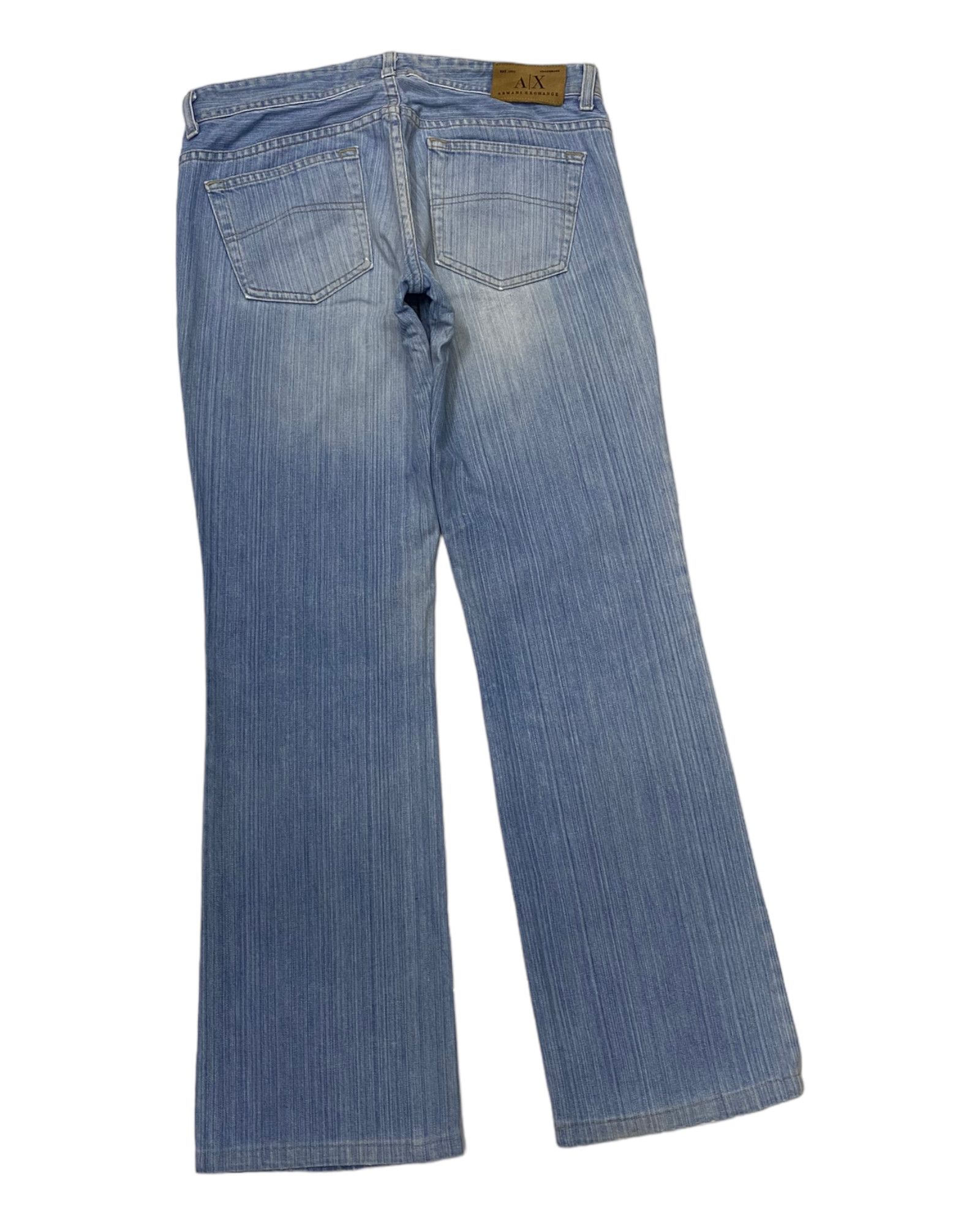 Armani Exchange Armani Exchange Bootcut Low Rise Distress Denim Jeans Size 32" / US 10 / IT 46 - 4 Thumbnail