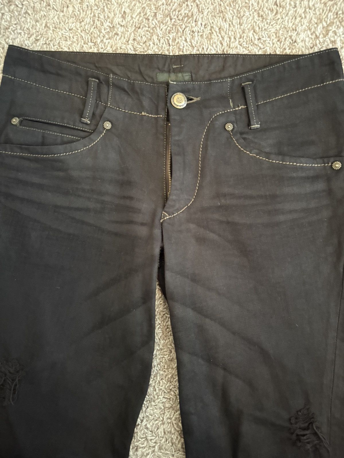 Hysteric Glamour × Le Grande Bleu (L.G.B.) × Obelisk OBELISK black skull jeans Size US 31 - 1 Thumbnail