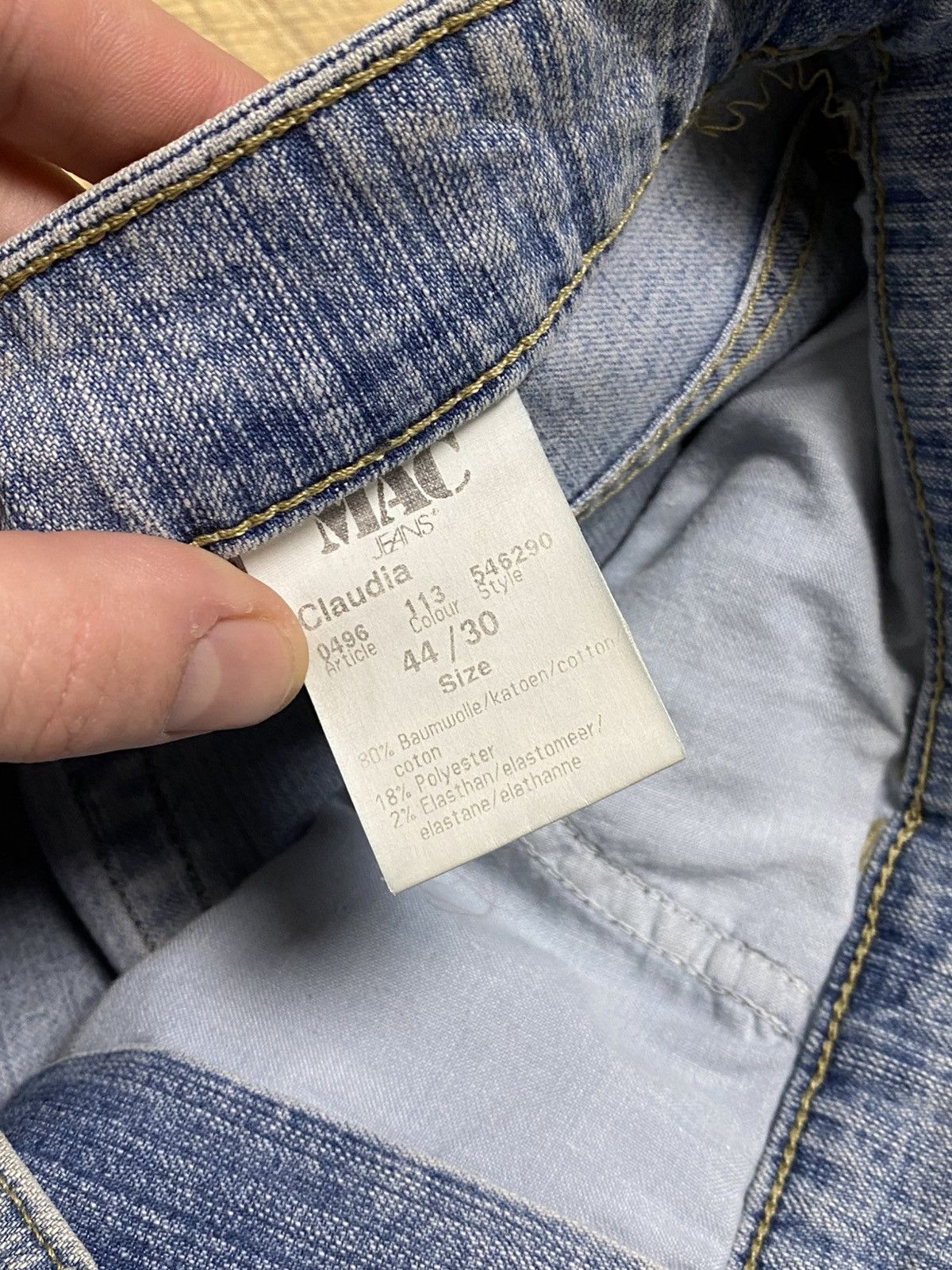 Japanese Brand MAC Claudia Futuristic Retro Seam Denim Jeans Very Rare Y2K Size 27" / US 4 / IT 40 - 3 Thumbnail